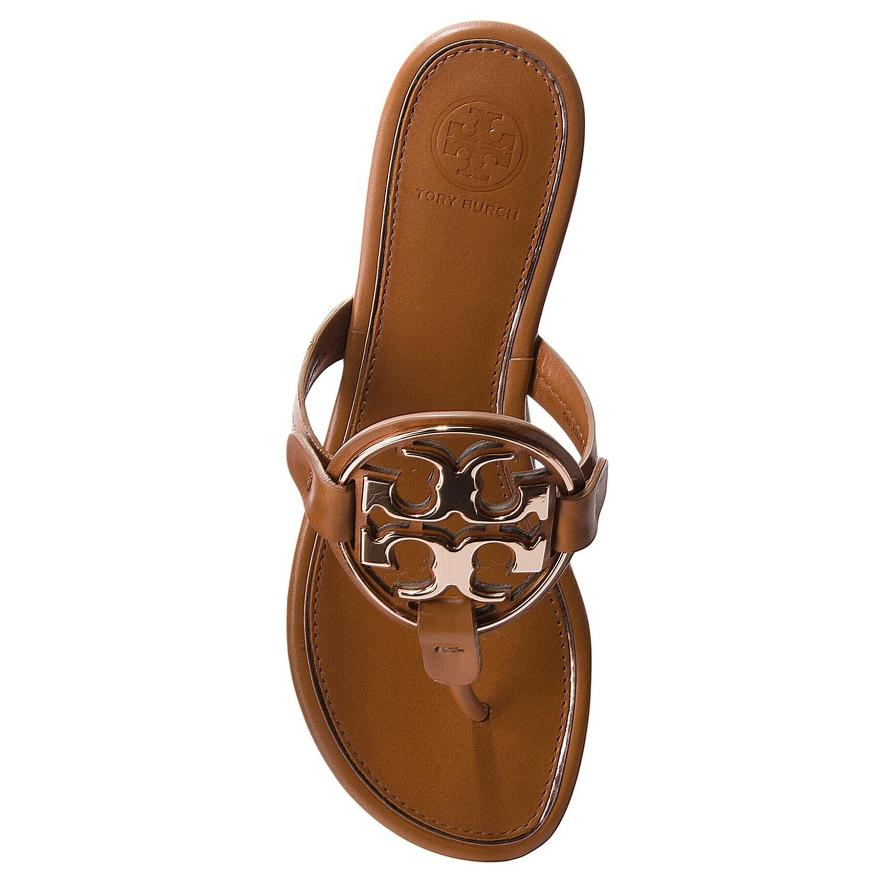 Tory Burch Джапанки Metal Miller 47617 Кафяв - Pepit.bg