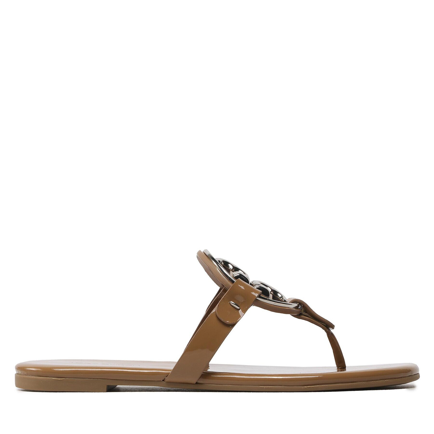 Tory Burch Джапанки Metal Miller Soft 146299 Кафяв - Pepit.bg