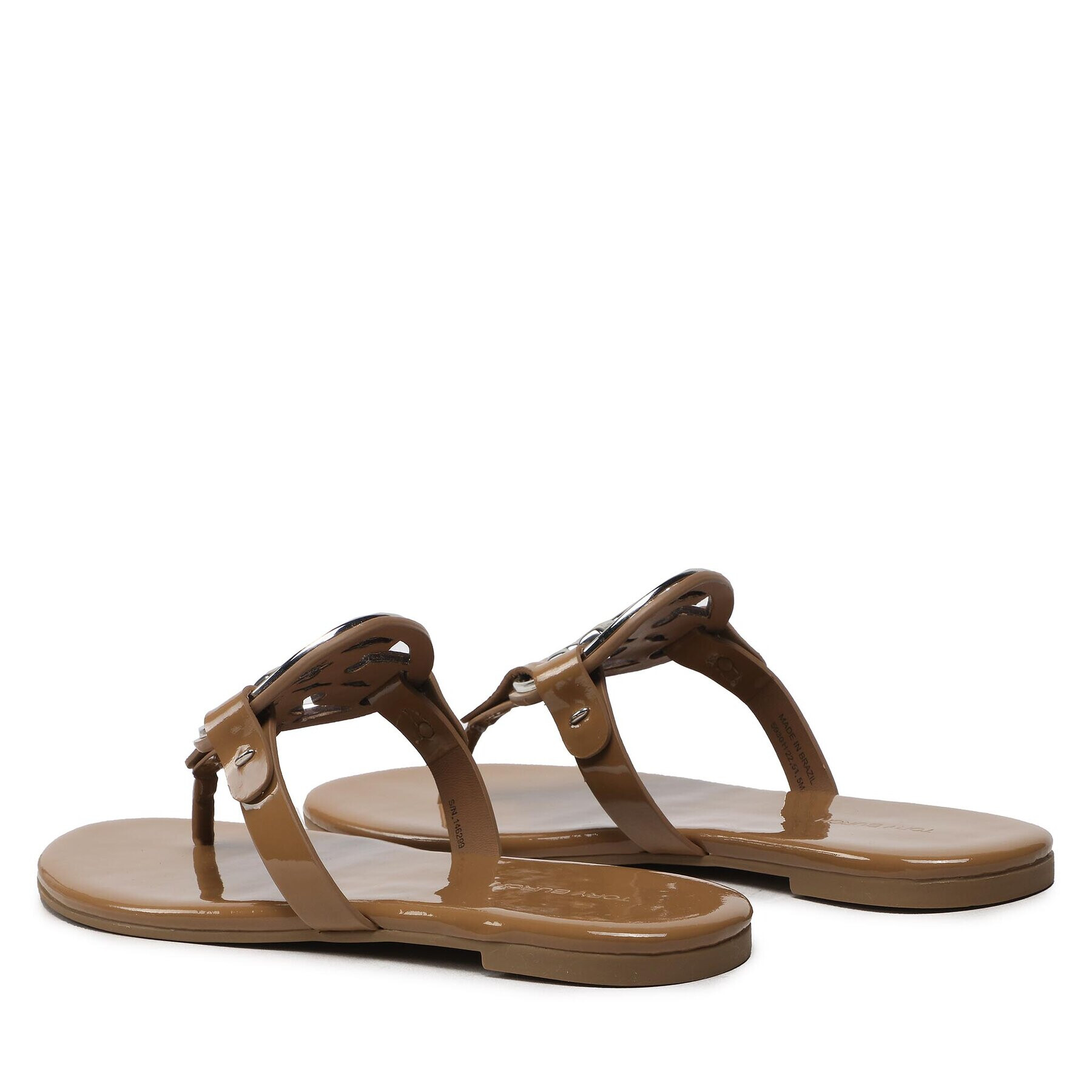 Tory Burch Джапанки Metal Miller Soft 146299 Кафяв - Pepit.bg