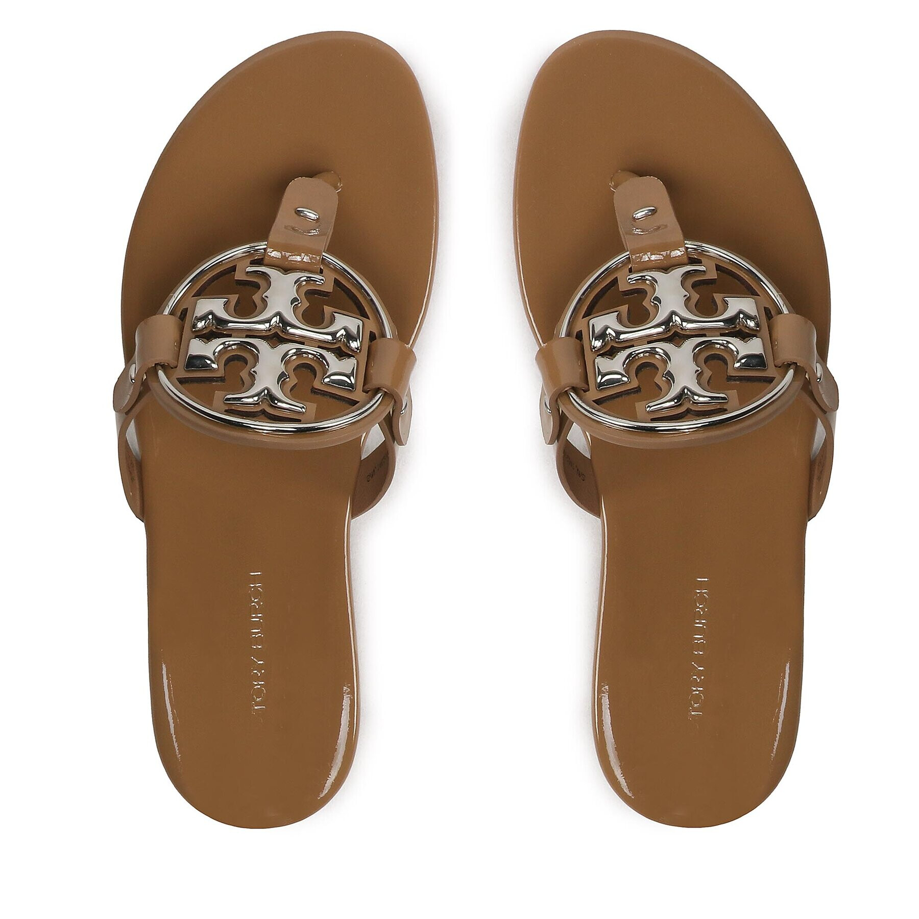 Tory Burch Джапанки Metal Miller Soft 146299 Кафяв - Pepit.bg