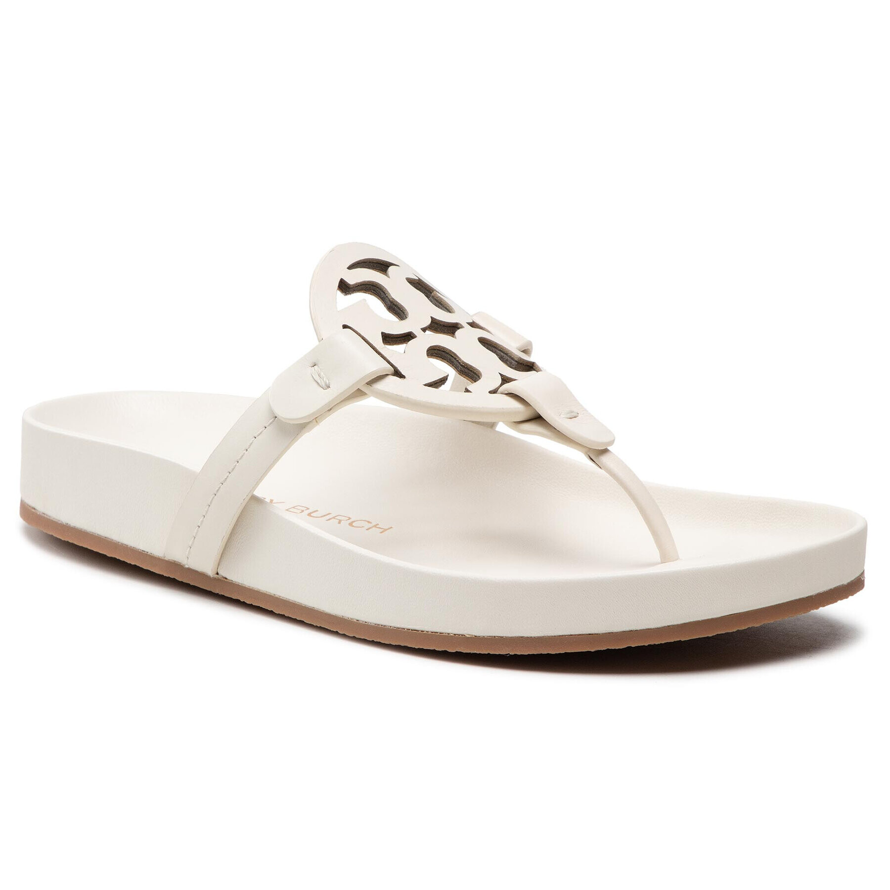 Tory Burch Джапанки Miller Cloud 81032 Бял - Pepit.bg