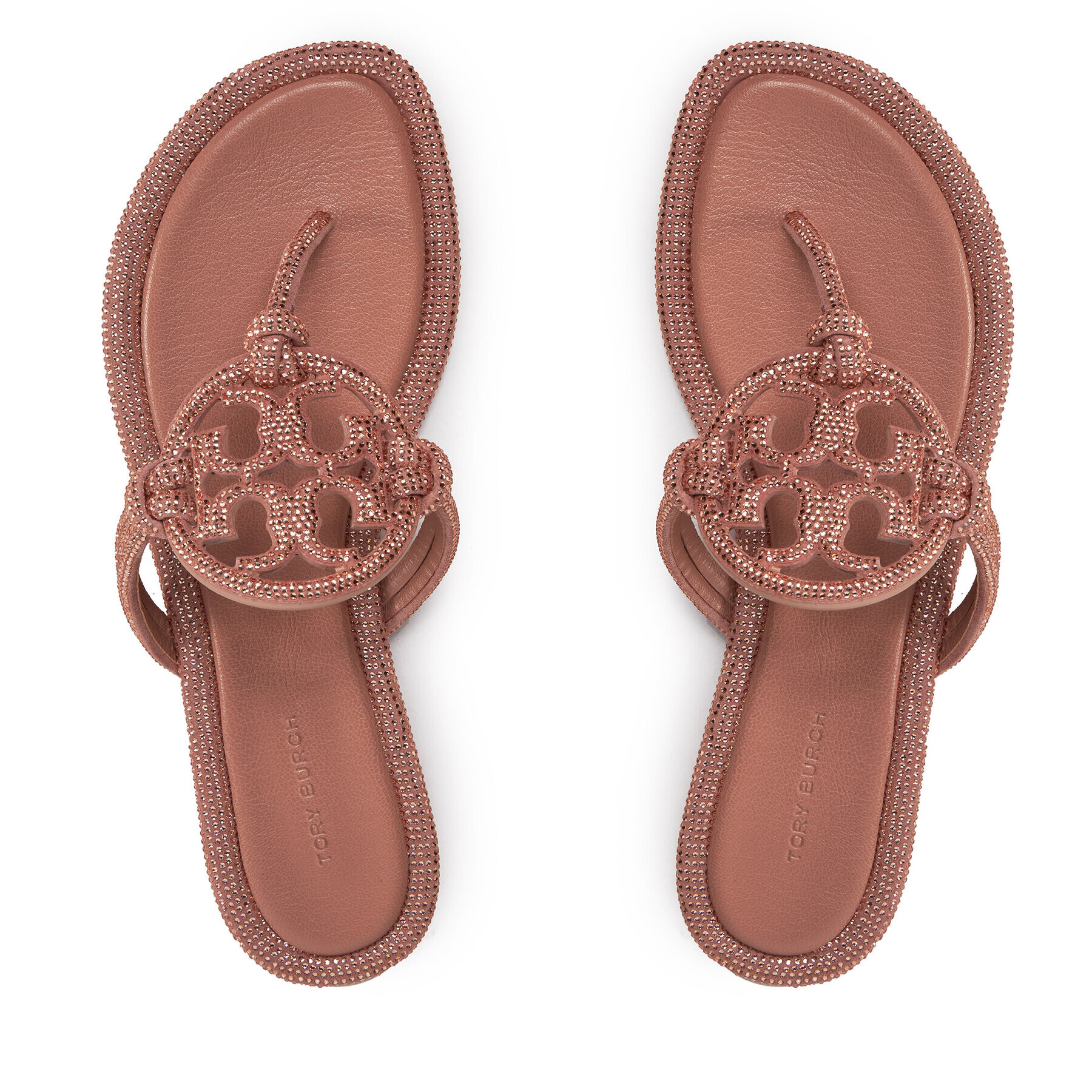 Tory Burch Джапанки Miller Knotted Pave 152177 Розов - Pepit.bg