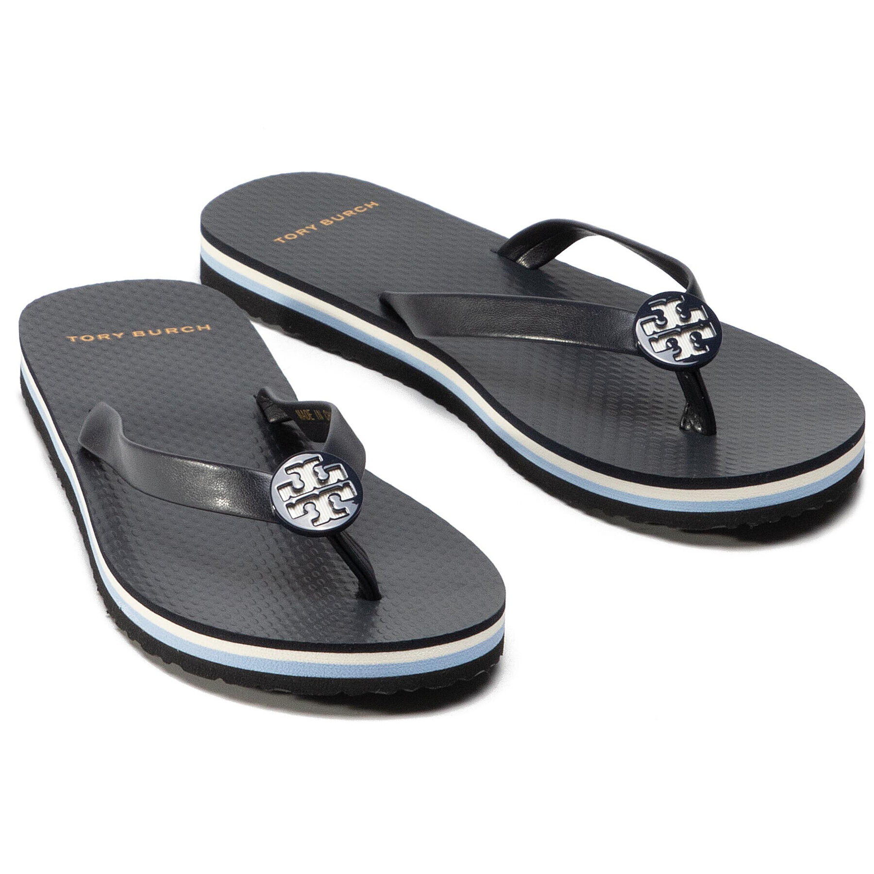 Tory Burch Джапанки Mini Minnie Flip Flop 76732 Тъмносин - Pepit.bg