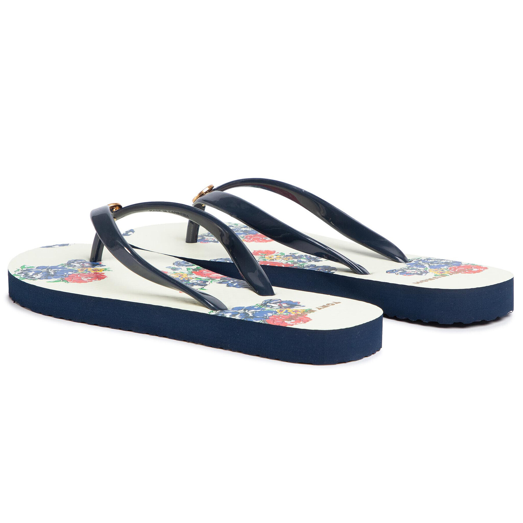 Tory Burch Джапанки Thin Flip Flop 56488 Тъмносин - Pepit.bg
