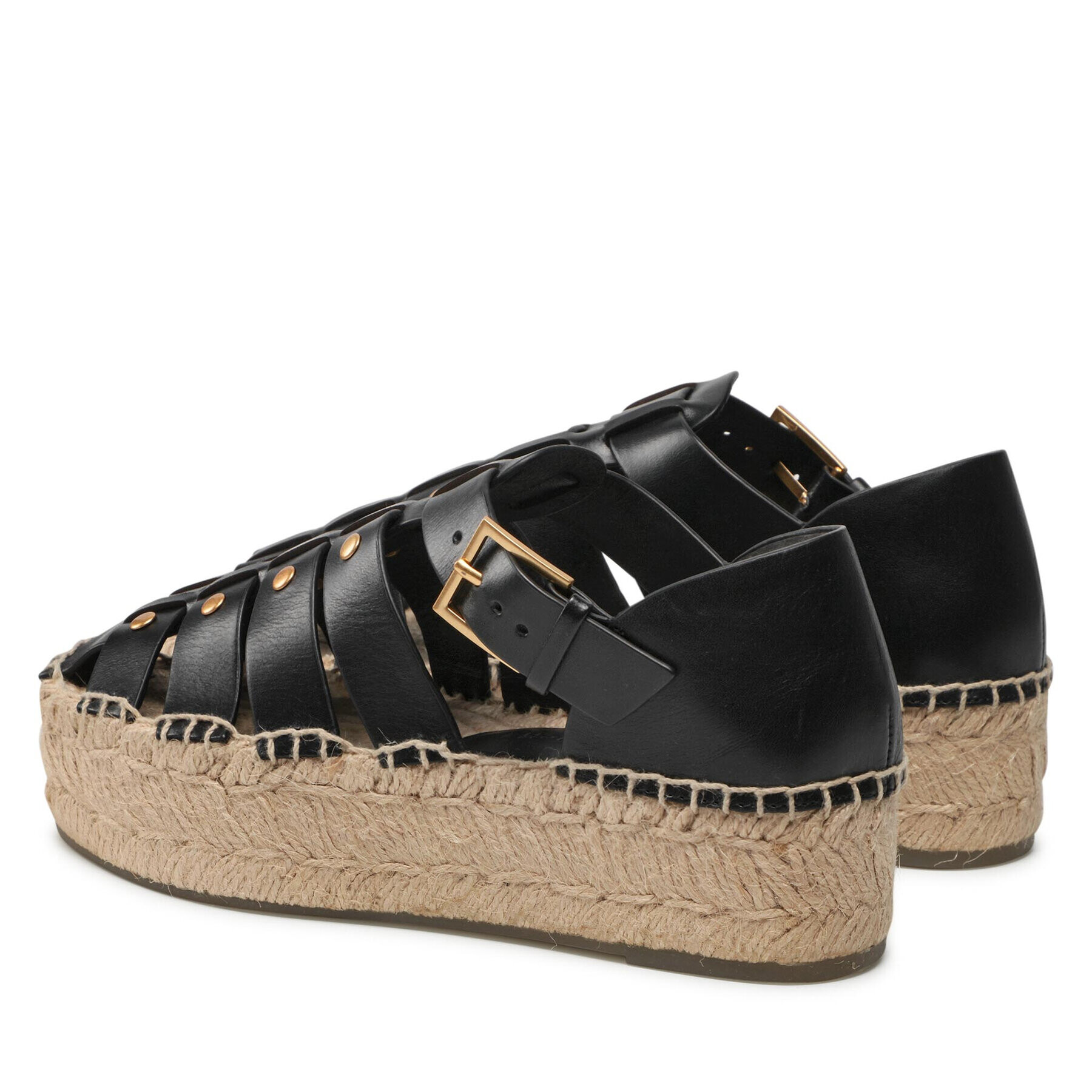 Tory Burch Еспадрили Fisherman Flatform Espadrille 90554 Черен - Pepit.bg