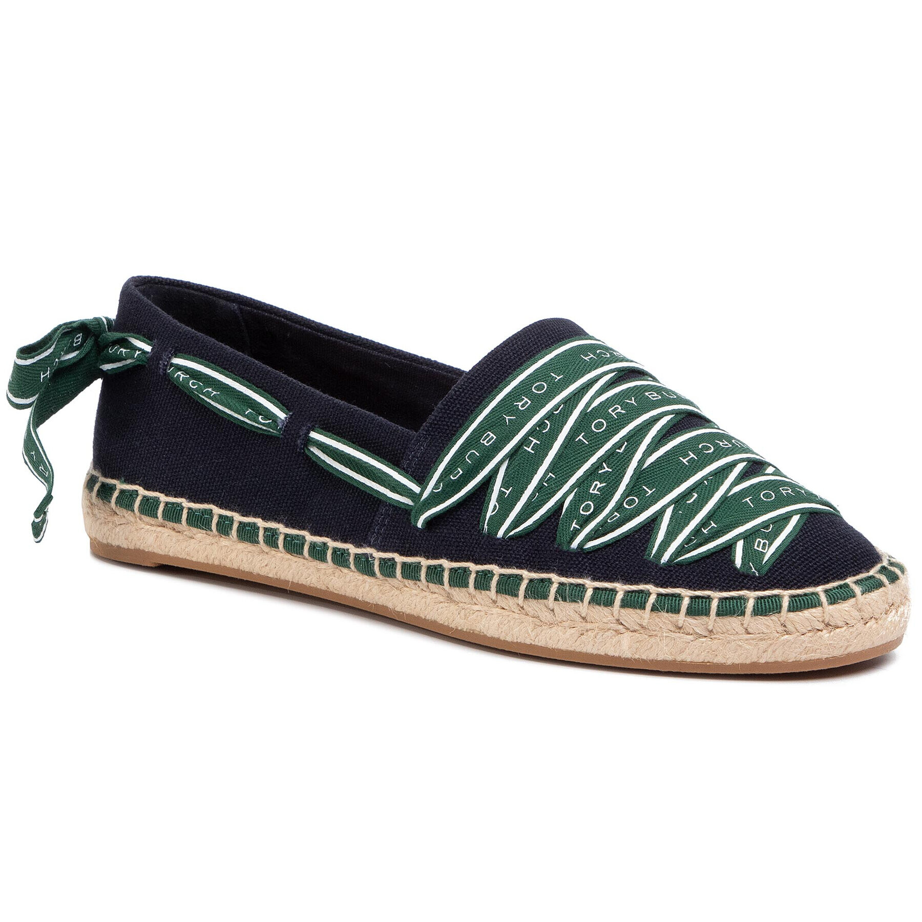 Tory Burch Еспадрили Logo Grosgrain Espadrille 61318 Тъмносин - Pepit.bg