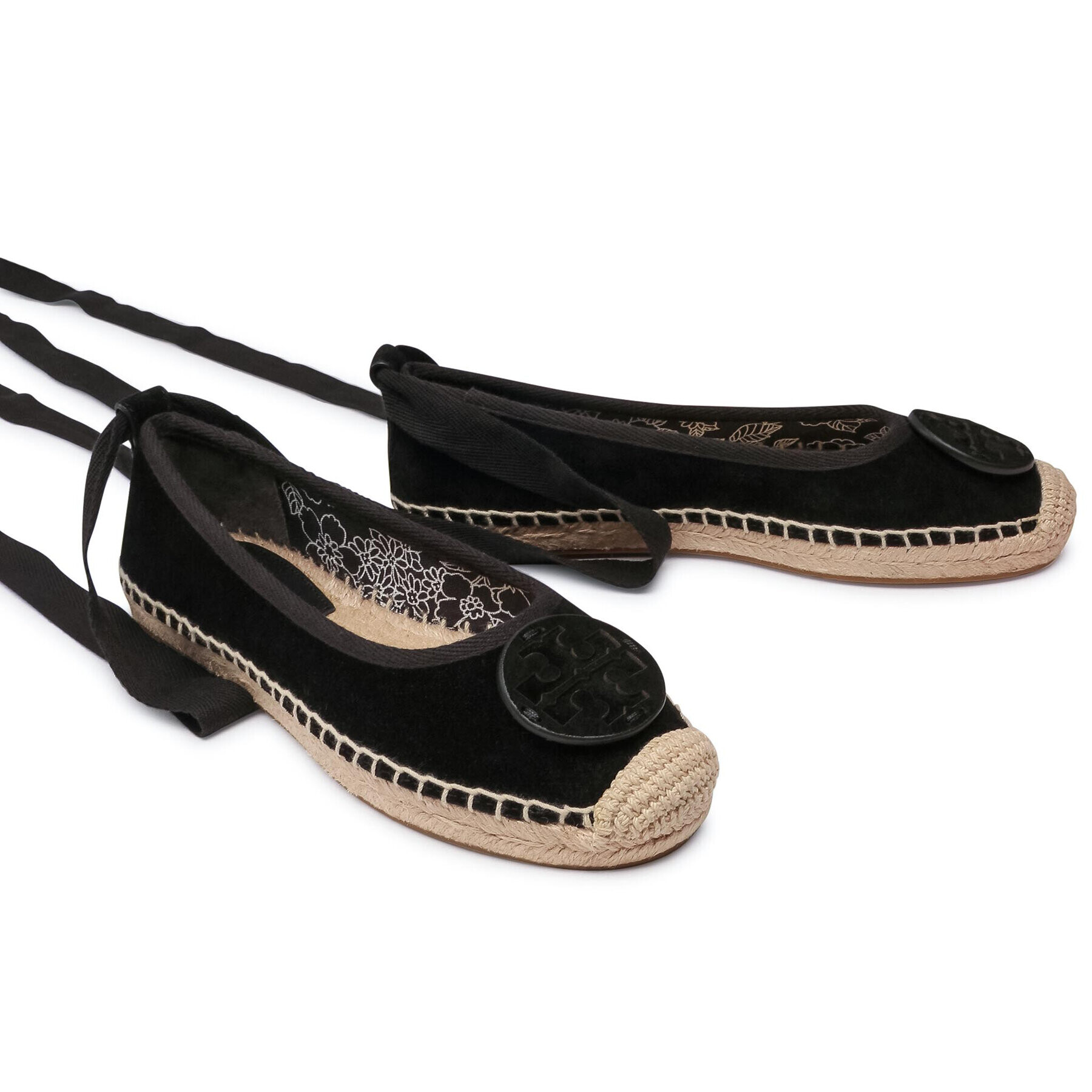 Tory Burch Еспадрили Minnie Ballet Espadrille 78791 Черен - Pepit.bg