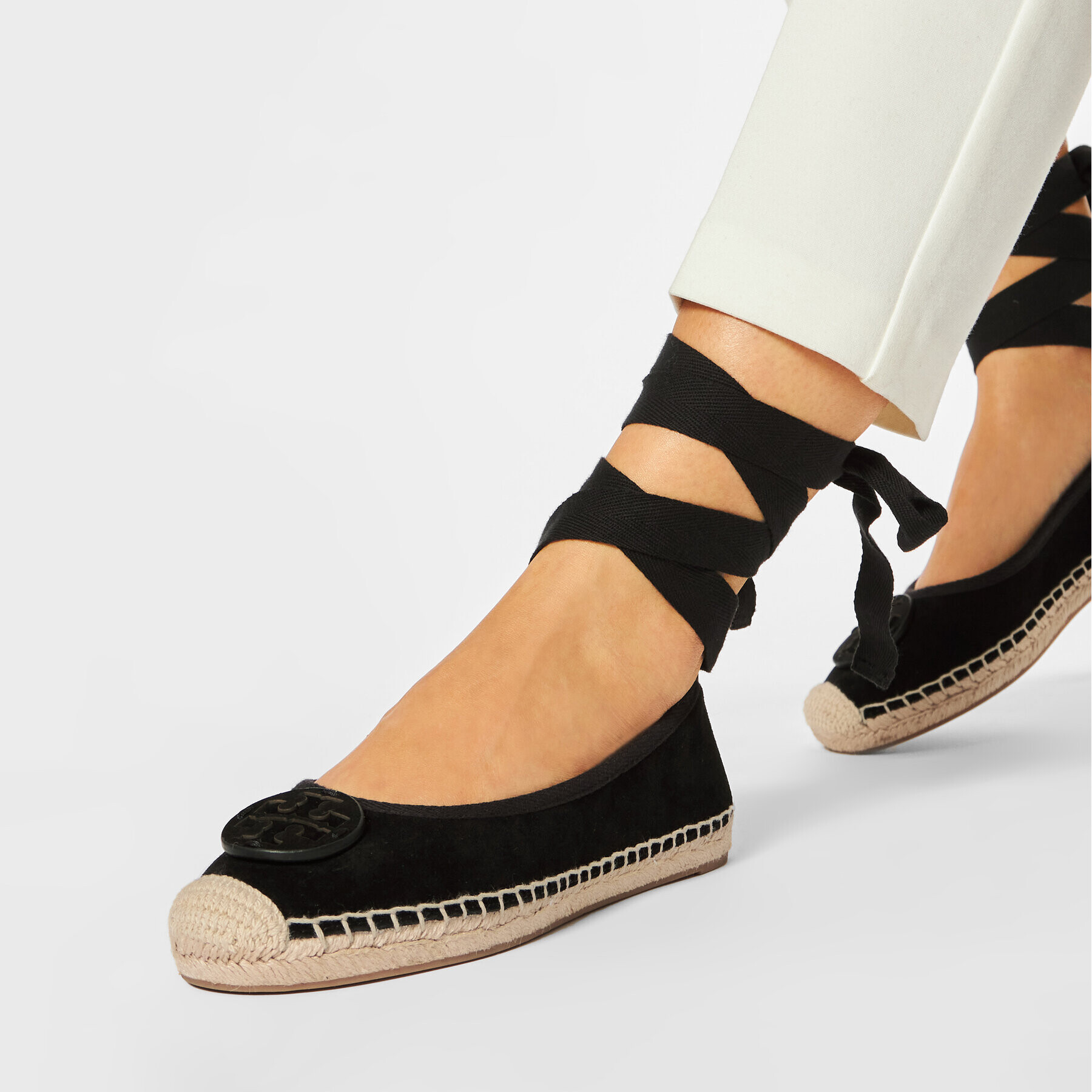 Tory Burch Еспадрили Minnie Ballet Espadrille 78791 Черен - Pepit.bg