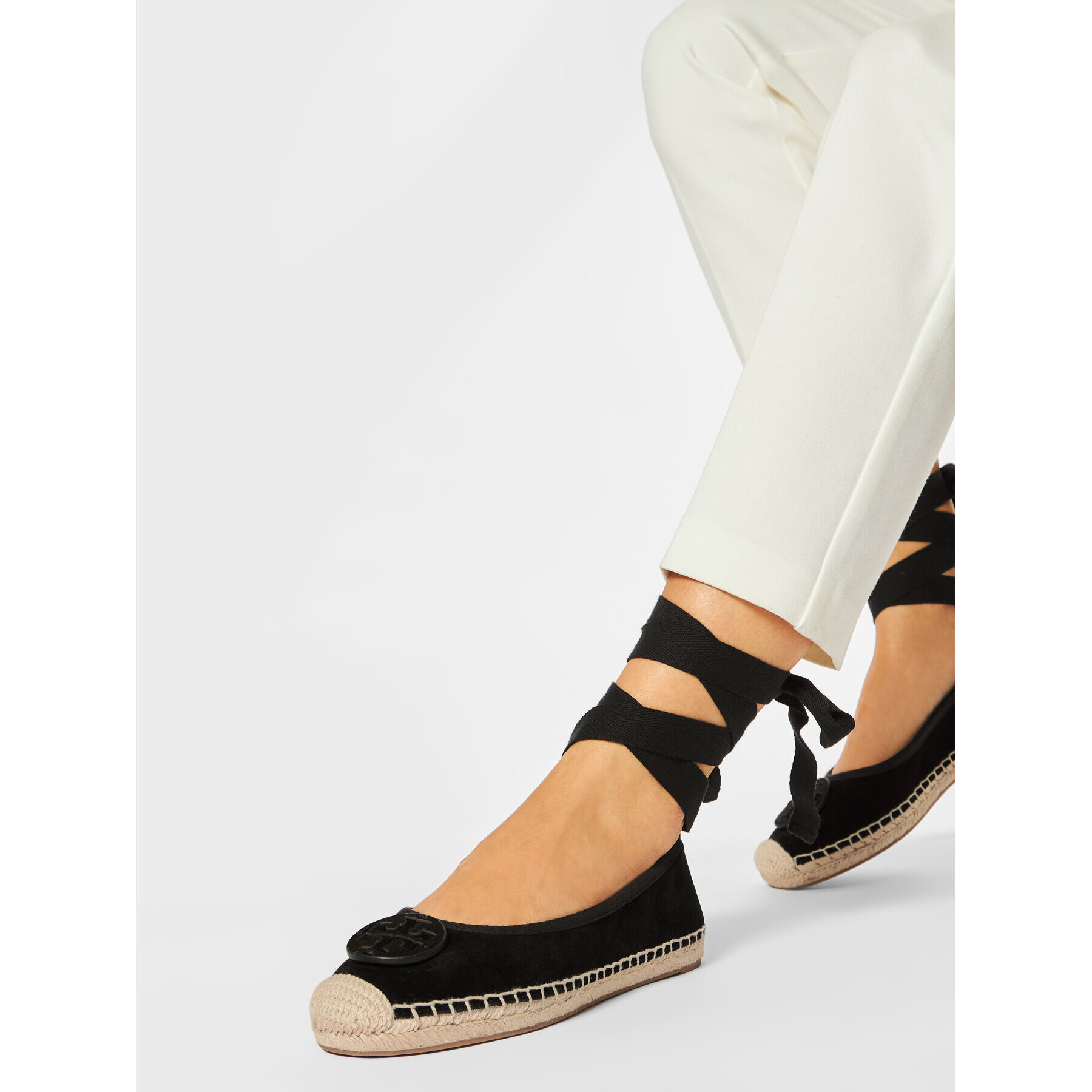 Tory Burch Еспадрили Minnie Ballet Espadrille 78791 Черен - Pepit.bg