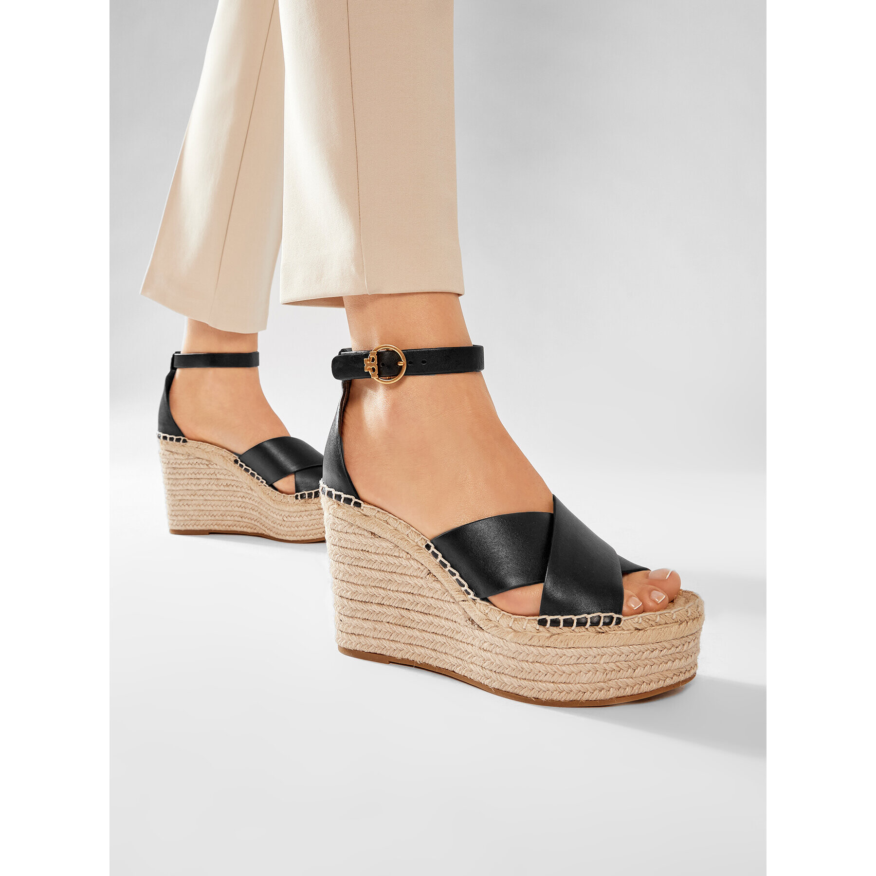 Tory Burch Еспадрили Selby 63522 Черен - Pepit.bg