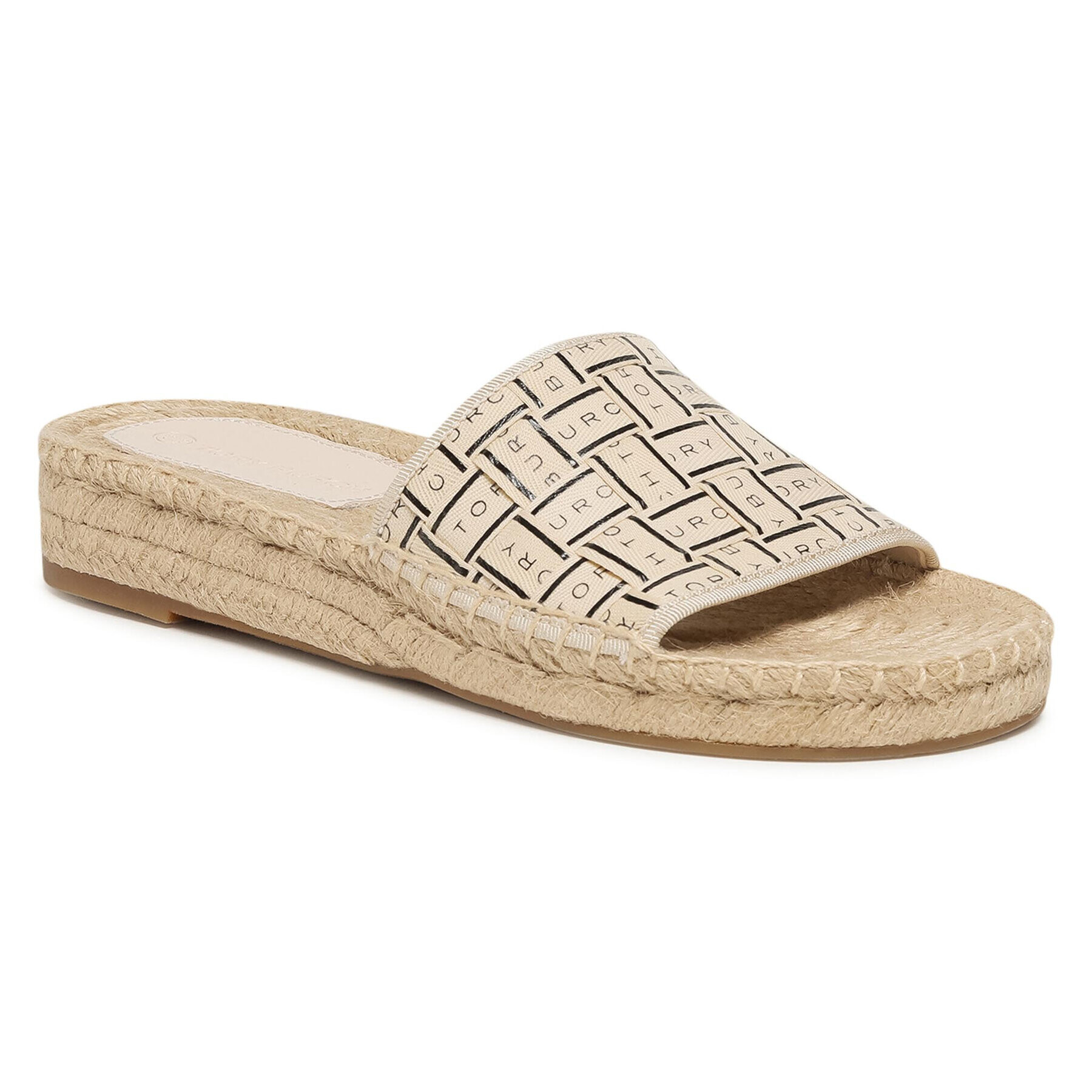 Tory Burch Еспадрили Tory Ribbon Espadrille Slide 80919 Бежов - Pepit.bg