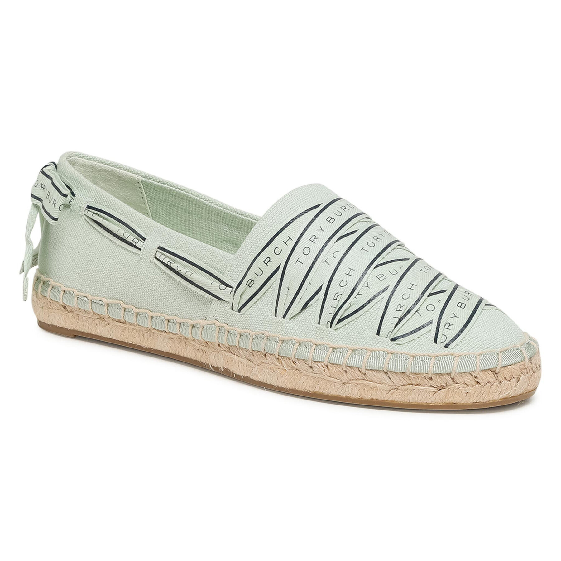 Tory Burch Еспадрили Tory Ribbon Herringbone Espadrille 81319 Зелен - Pepit.bg