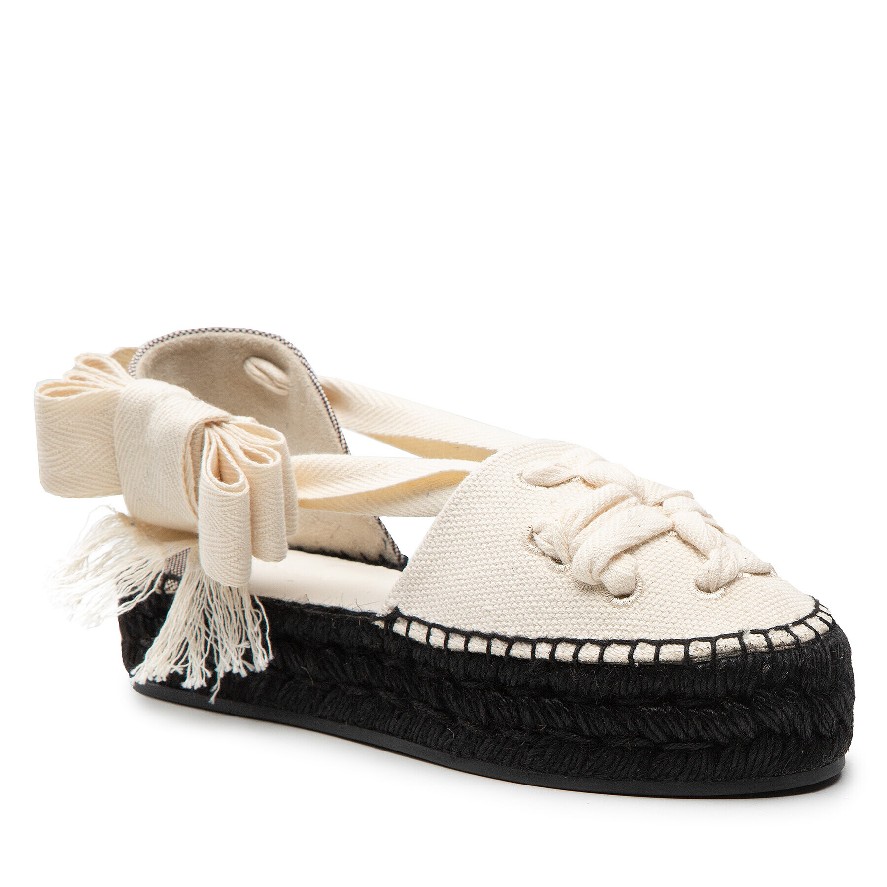 Tory Burch Еспадрили Woven Bouble T Espadrille 282 Бежов - Pepit.bg