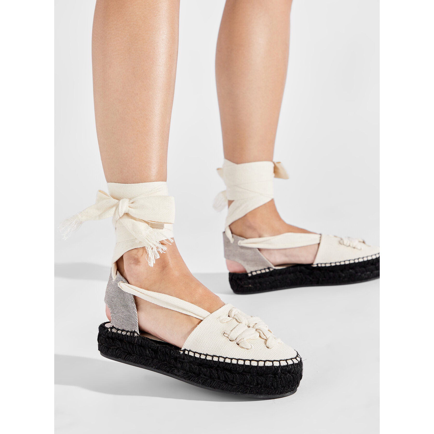 Tory Burch Еспадрили Woven Bouble T Espadrille 282 Бежов - Pepit.bg