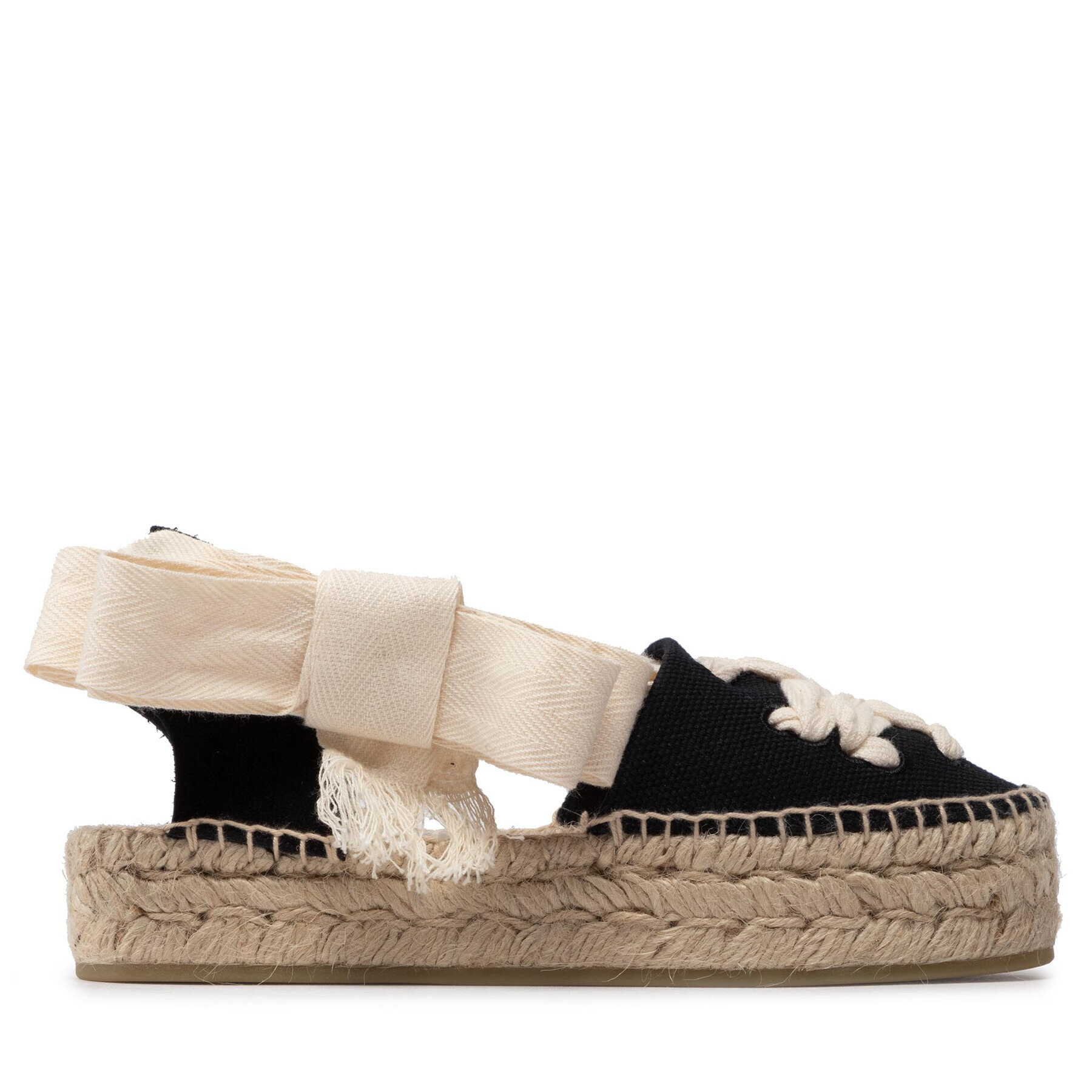 Tory Burch Еспадрили Woven Double Espadrille 140308 Черен - Pepit.bg