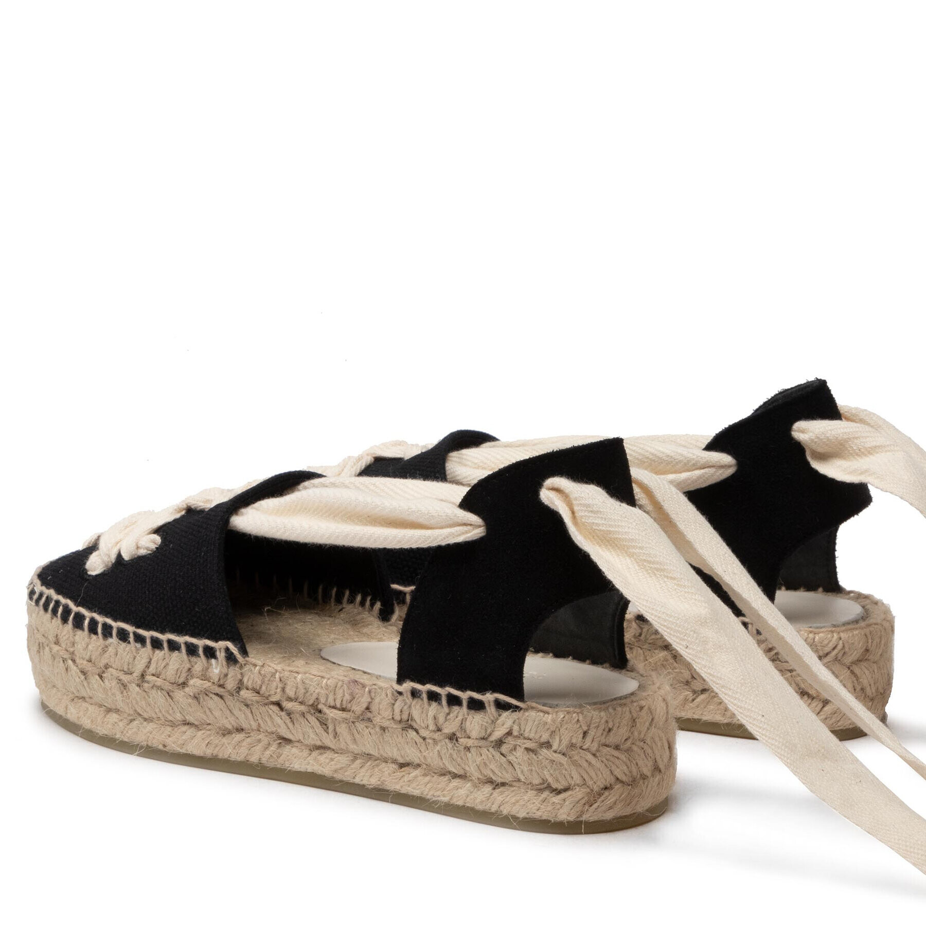 Tory Burch Еспадрили Woven Double Espadrille 140308 Черен - Pepit.bg