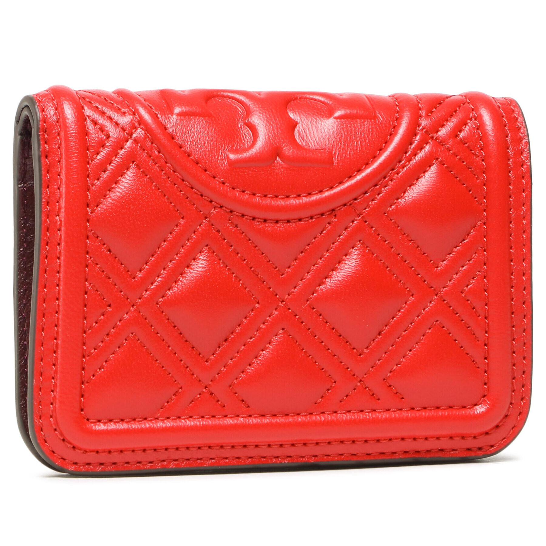 Tory Burch Голям дамски портфейл Fleming Medium Slim Wallet 79404 Червен - Pepit.bg