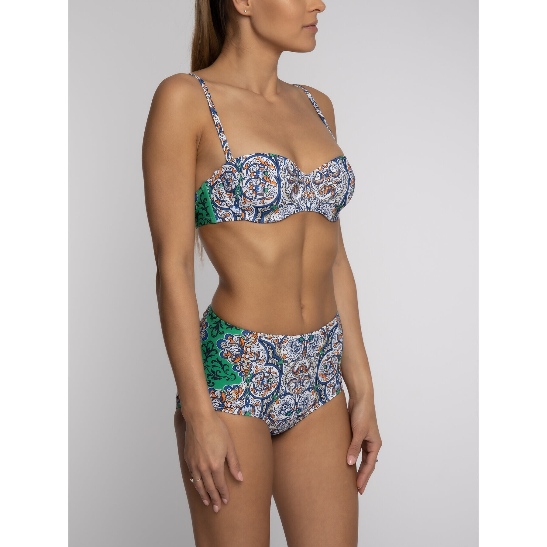Tory Burch Горнище на бански Printed Underwire Bra Top 56939 Цветен - Pepit.bg