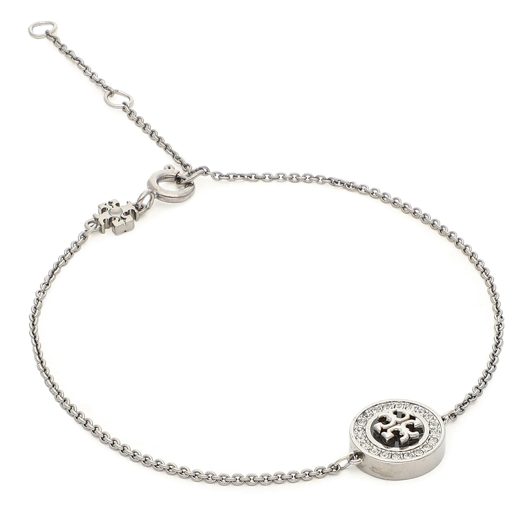 Tory Burch Гривна Delicate Kira Enamel Pave Braclet 143757 Черен - Pepit.bg