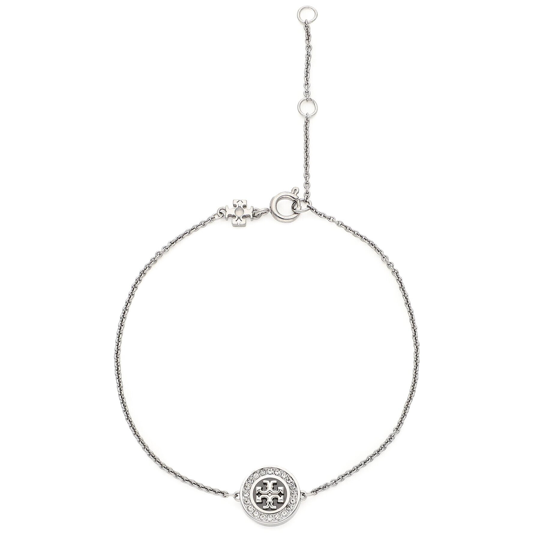 Tory Burch Гривна Delicate Kira Enamel Pave Braclet 143757 Черен - Pepit.bg