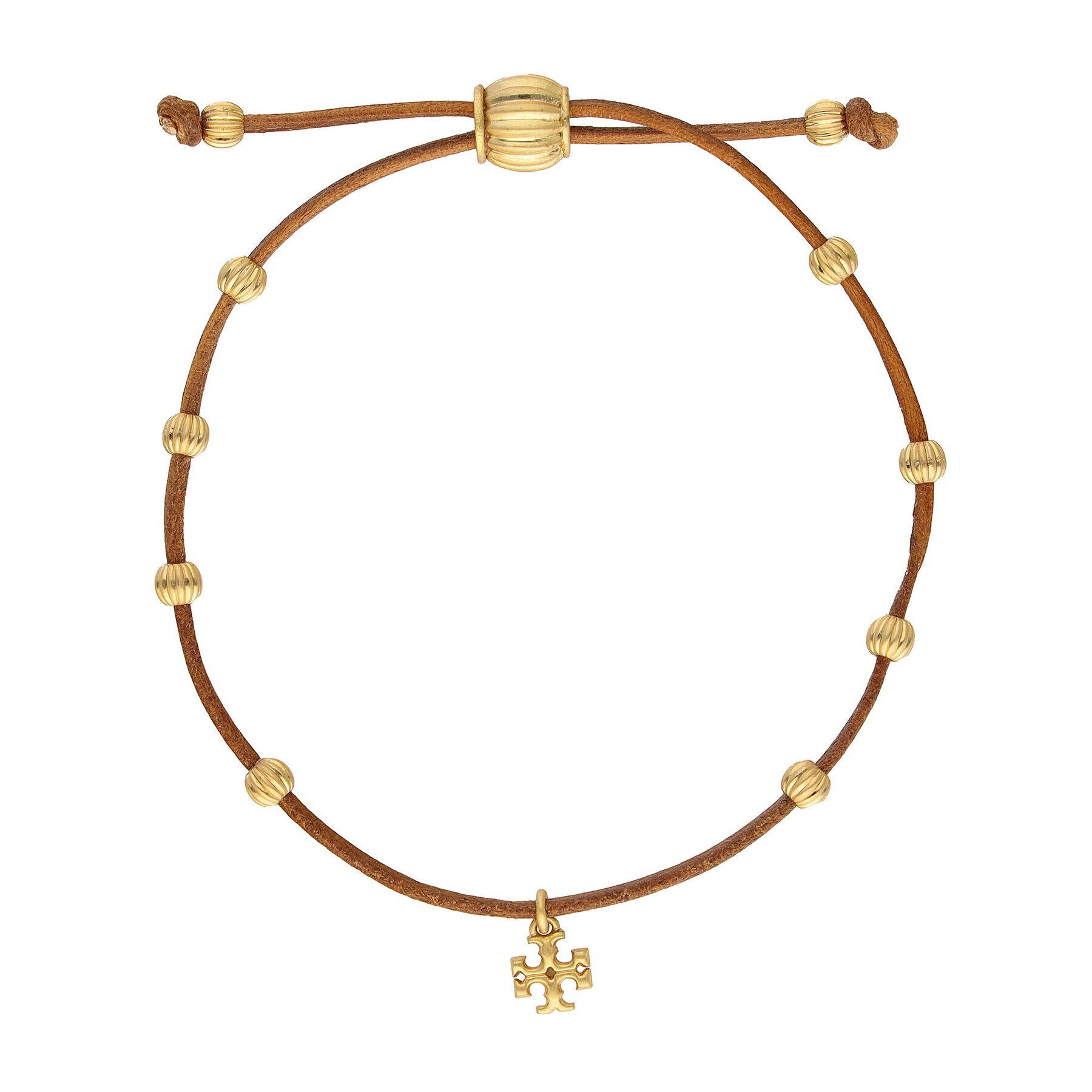 Tory Burch Гривна Kira Beaded Bracelet 87579 Кафяв - Pepit.bg