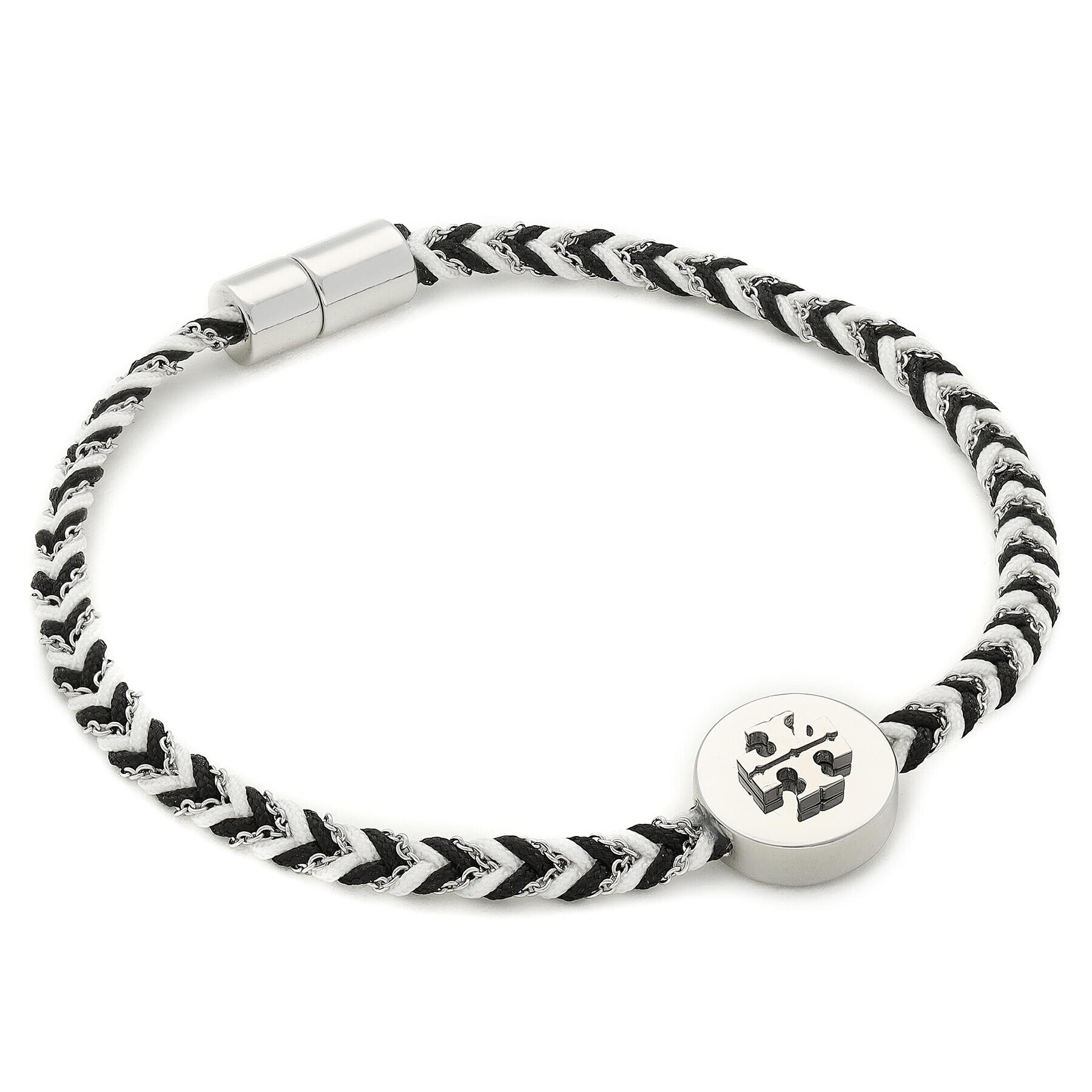Tory Burch Гривна Kira Braided Bracelet 78923 Черен - Pepit.bg