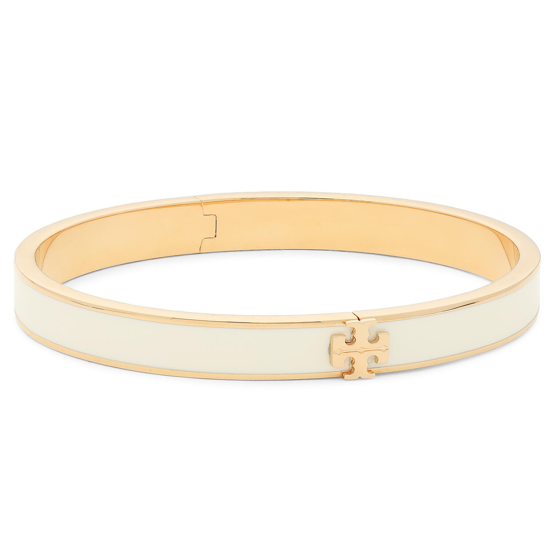 Tory Burch Гривна Kira Enamel 7mm Bracelet 78418 Бял - Pepit.bg