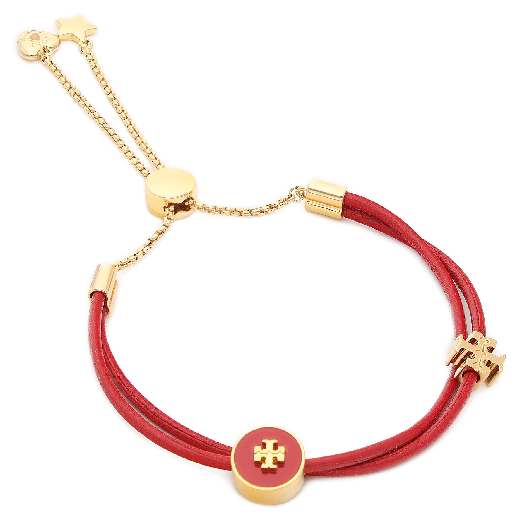 Tory Burch Гривна Kira Enamel Slider Bracelet 86248 Червен - Pepit.bg