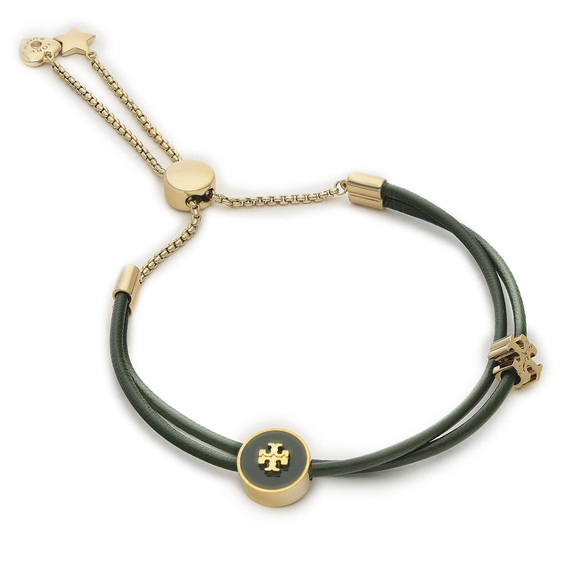 Tory Burch Гривна Kira Enamel Slider Bracelet 86248 Зелен - Pepit.bg