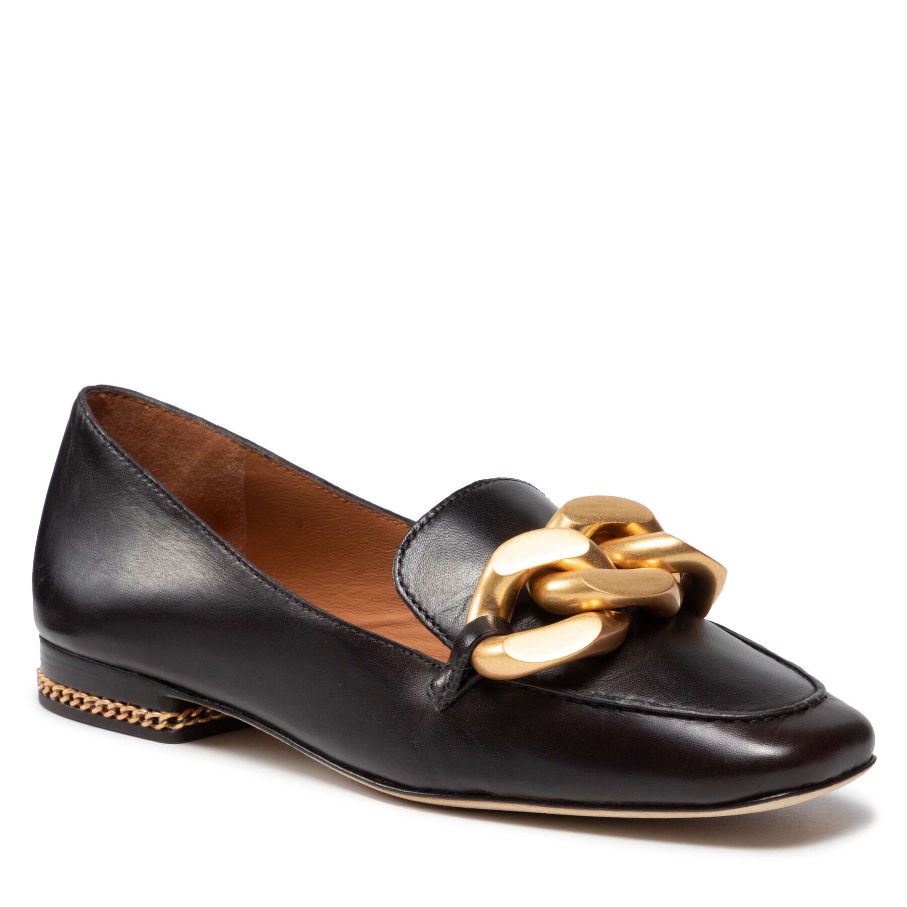 Tory Burch Лоуфъри Ruby Chain Loafer 86600 Кафяв - Pepit.bg