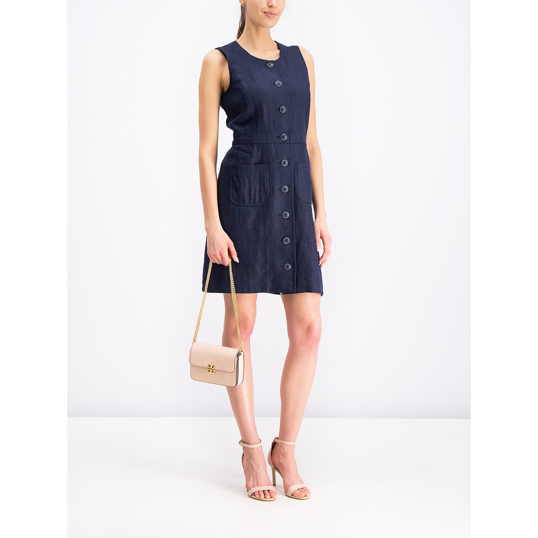 Tory Burch Лятна рокля 53819 Тъмносин Regular Fit - Pepit.bg