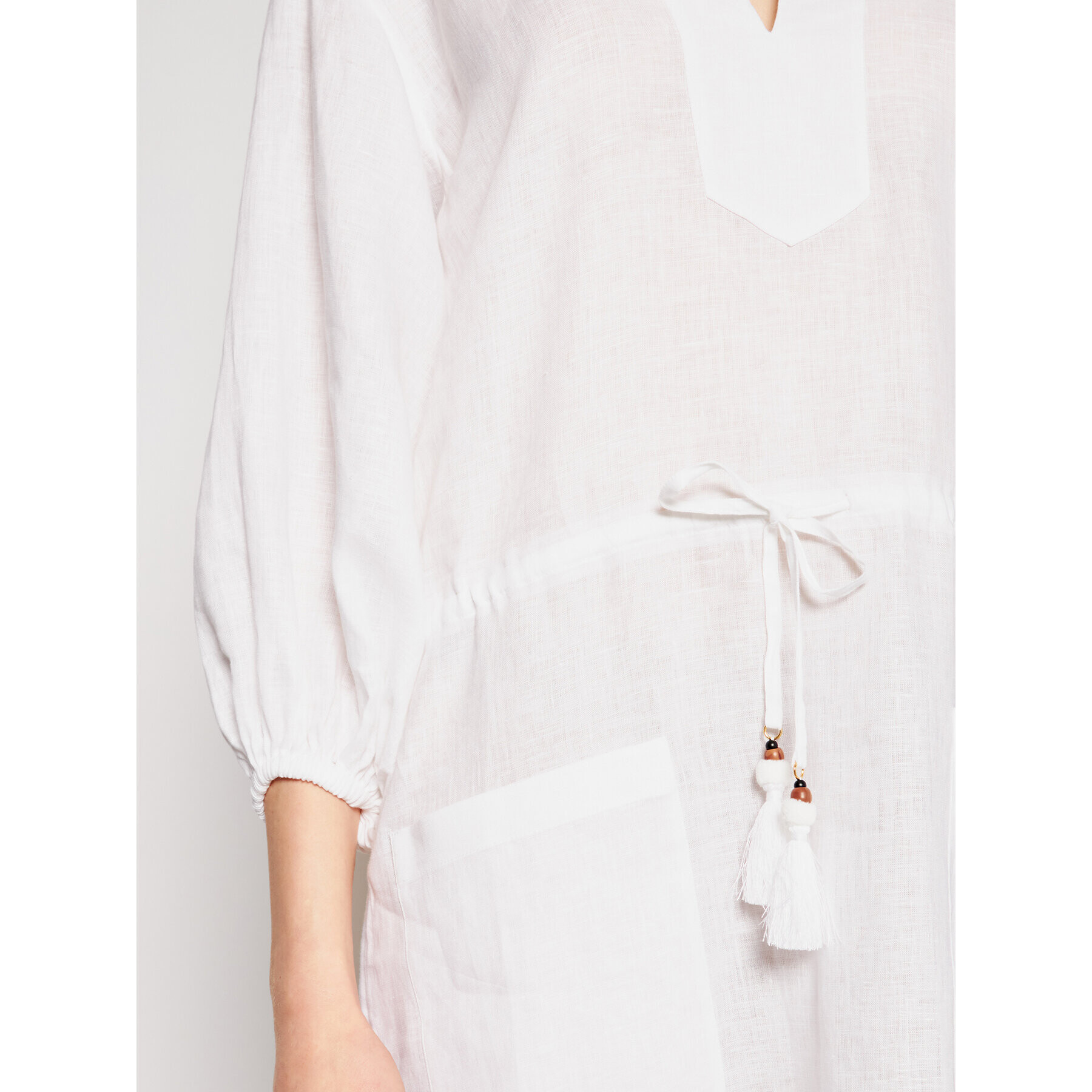 Tory Burch Лятна рокля 82138 Бял Regular Fit - Pepit.bg