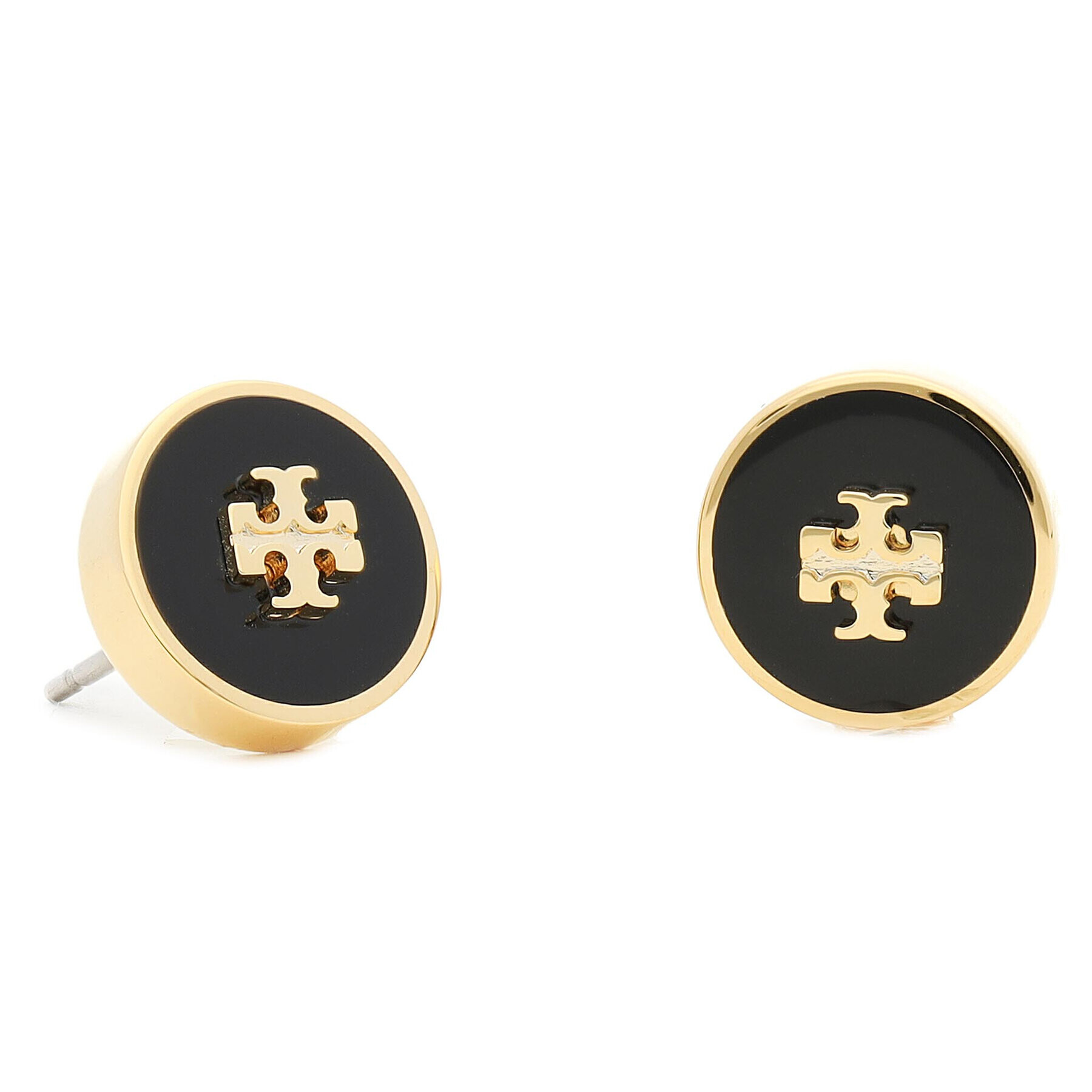 Tory Burch Обици Kira Enamel Circle Stud Earring 64885 Златист - Pepit.bg