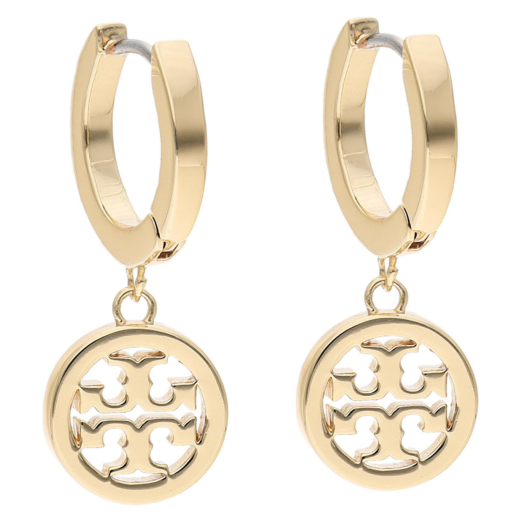 Tory Burch Обици Miller Pave Hoop Earring 87041 Златист - Pepit.bg