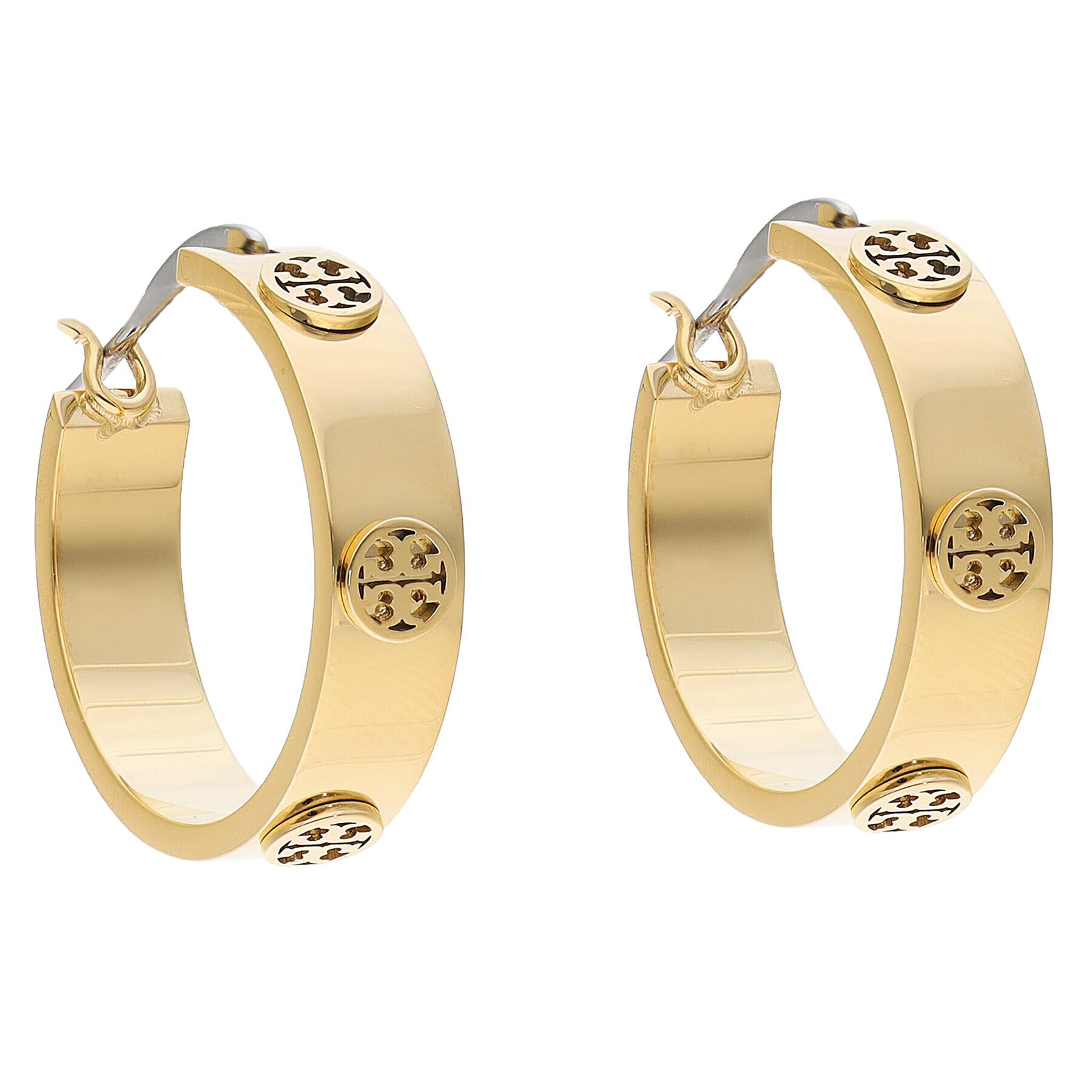 Tory Burch Обици Miller Stud Koop Earring 65094 Златист - Pepit.bg