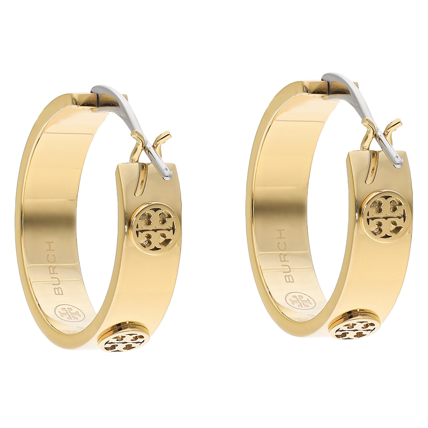 Tory Burch Обици Miller Stud Koop Earring 65094 Златист - Pepit.bg