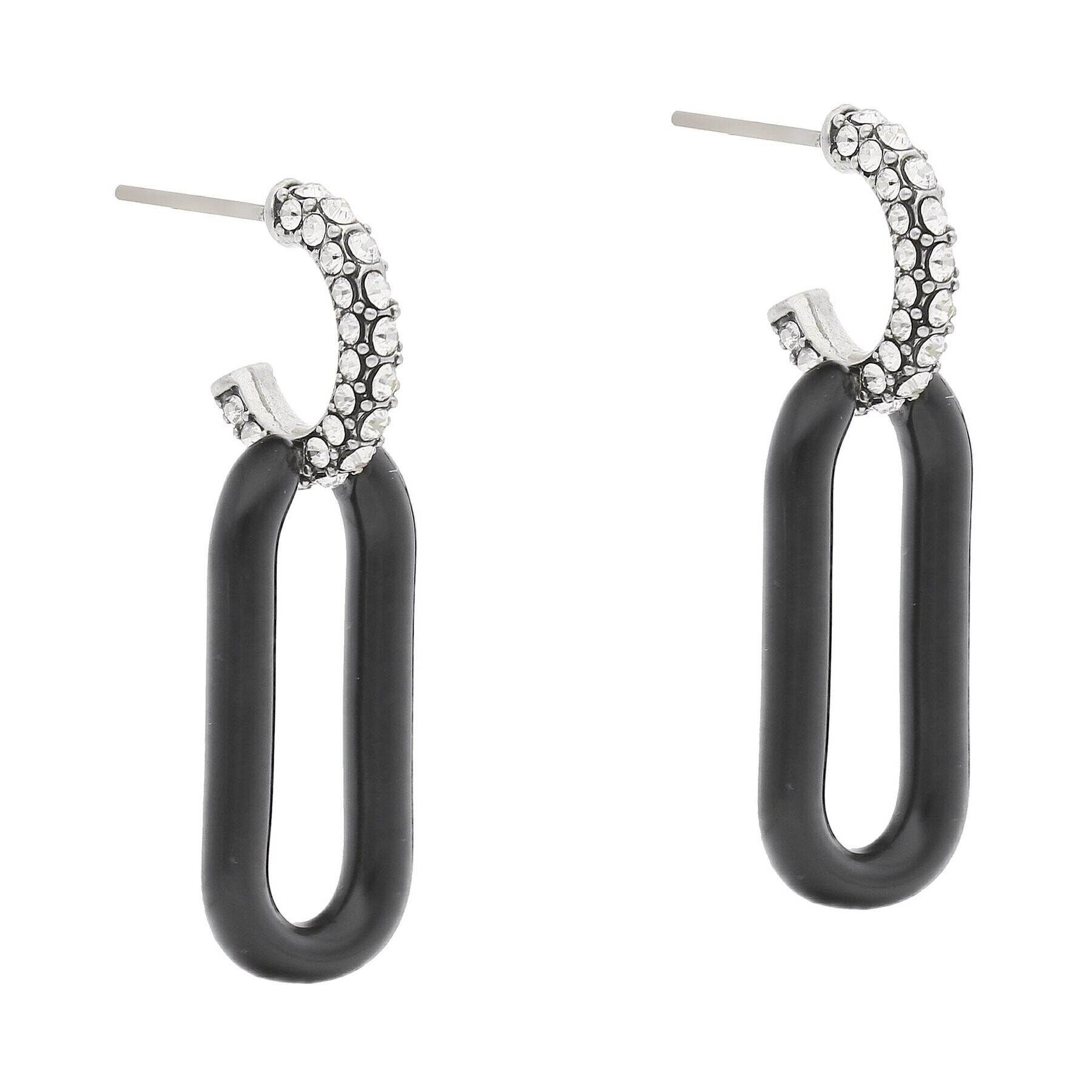 Tory Burch Обици Roxanne Link Earring Antique 141789 Черен - Pepit.bg