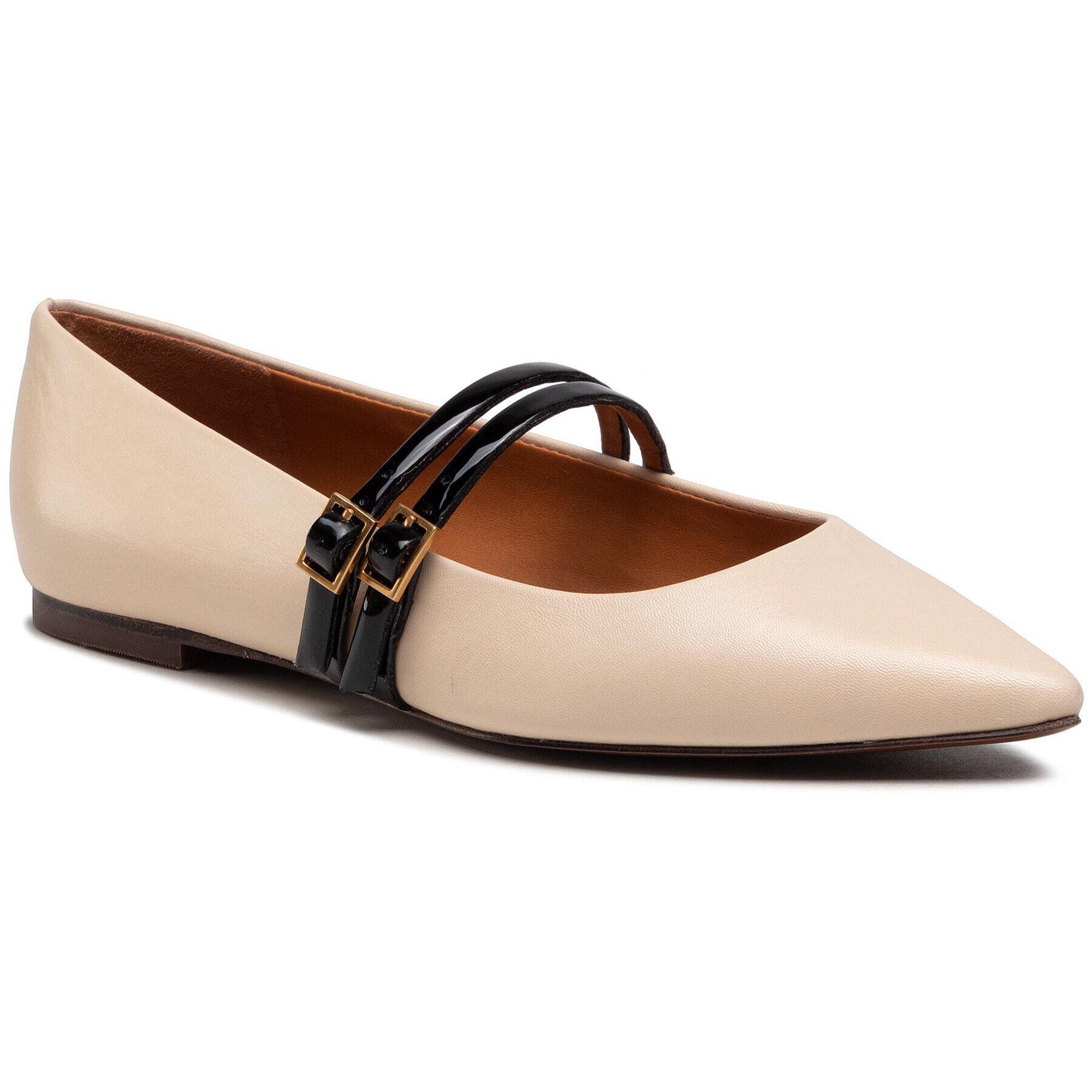 Tory Burch Обувки 2 Band 5Mm Pointy Toe Flat 80687 Бежов - Pepit.bg