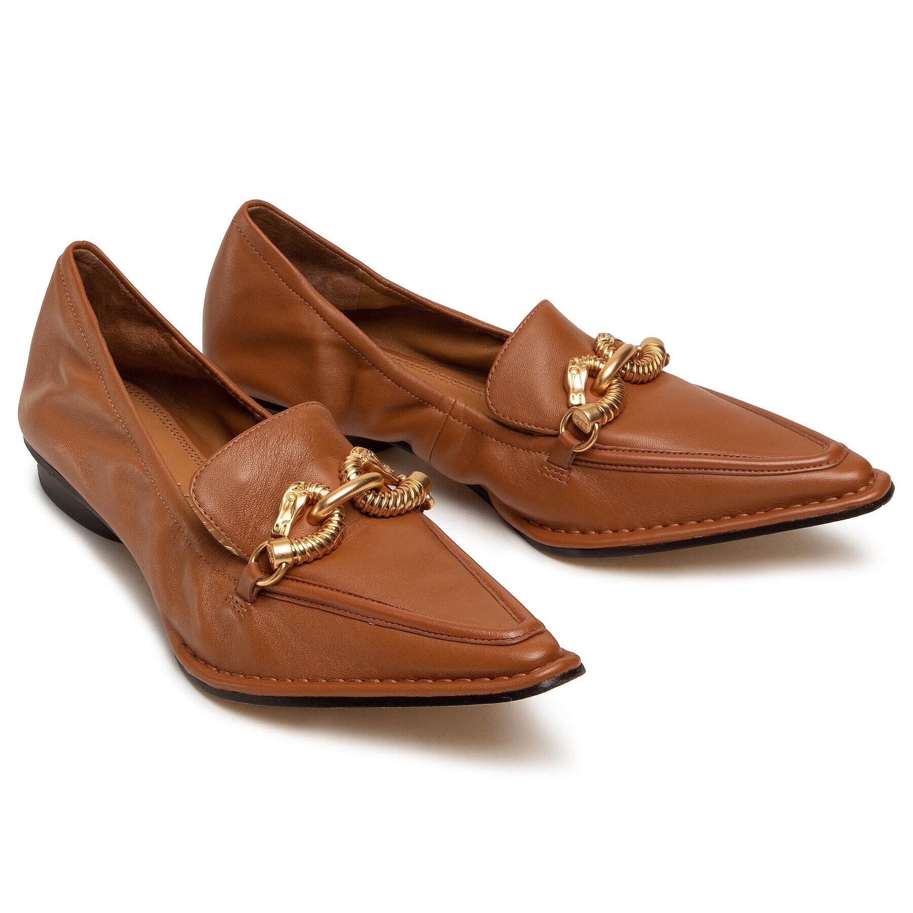 Tory Burch Обувки Jessa Pointy Toe Loafer 80066 Кафяв - Pepit.bg