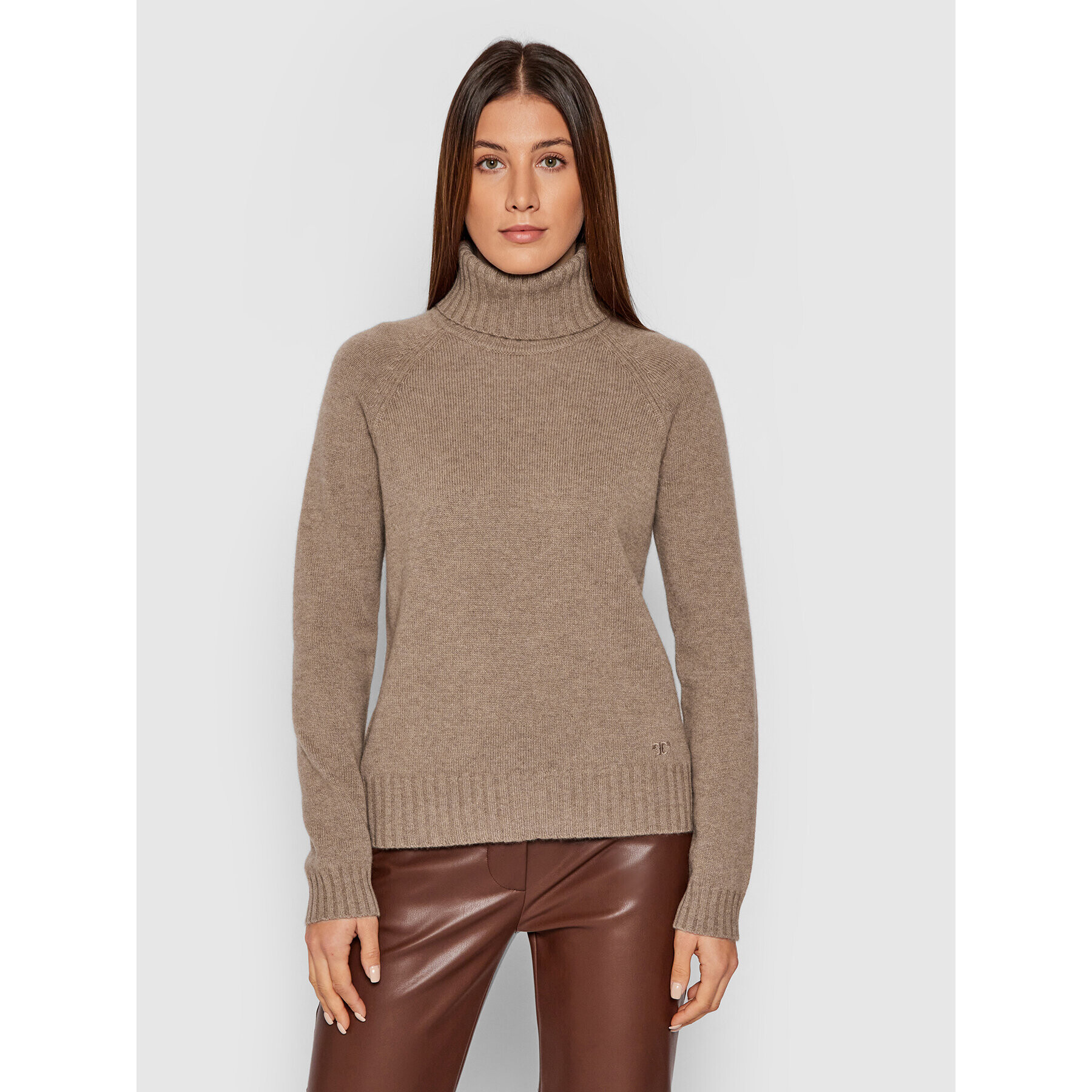 Tory Burch Поло 76170 Кафяв Regular Fit - Pepit.bg