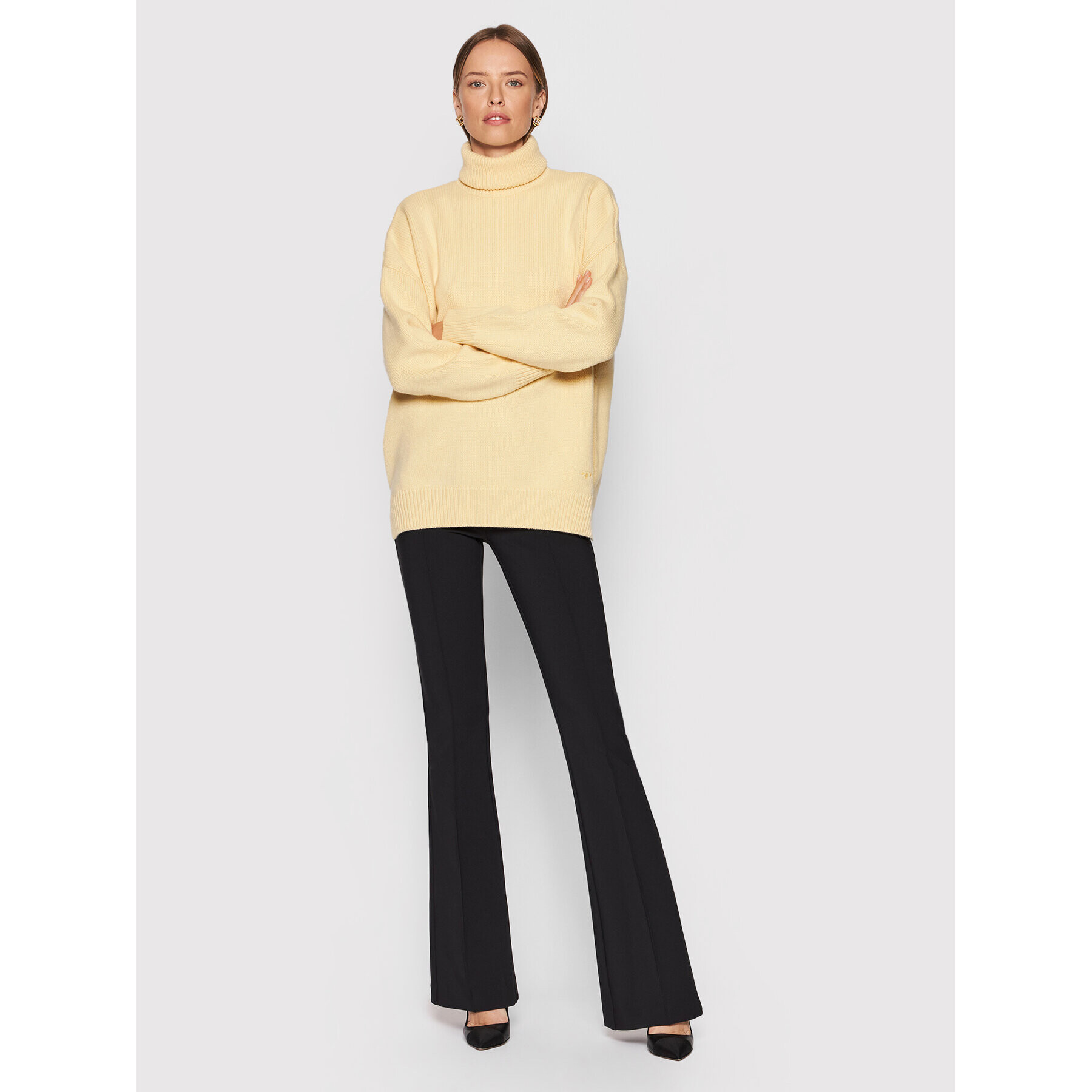 Tory Burch Поло 84310 Жълт Oversize - Pepit.bg