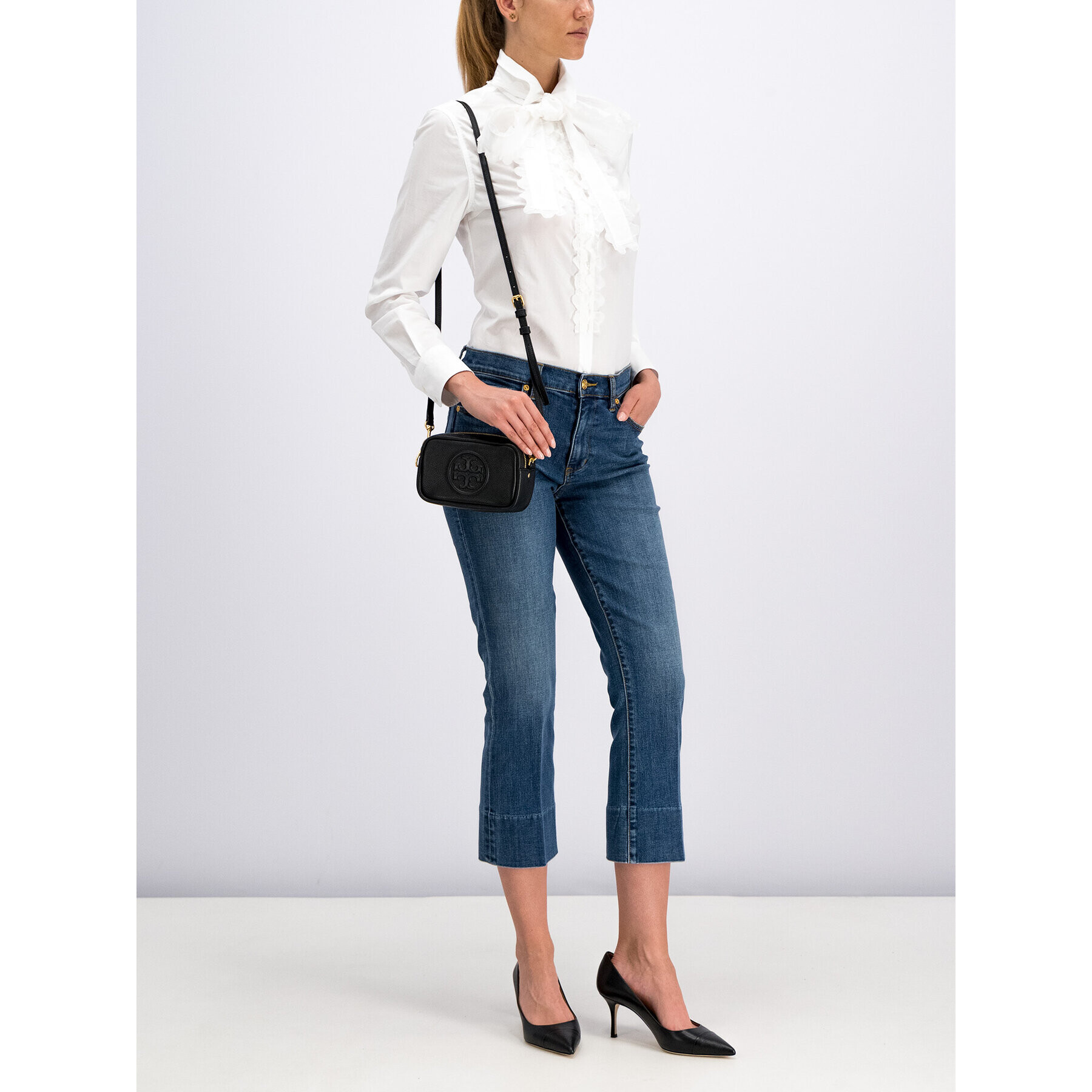 Tory Burch Риза 53850 Бял Regular Fit - Pepit.bg