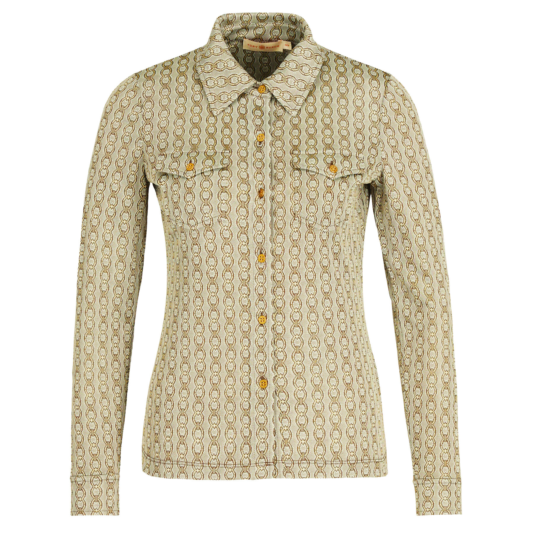 Tory Burch Риза 55100 Бежов Slim Fit - Pepit.bg