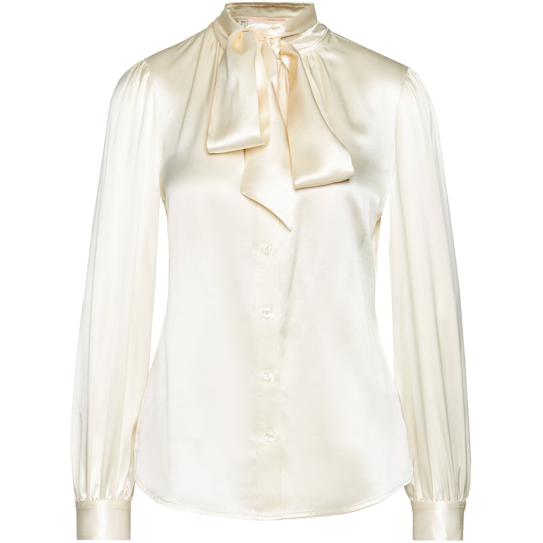 Tory Burch Риза Satin Bow Blouse 81007 Бежов Regular Fit - Pepit.bg