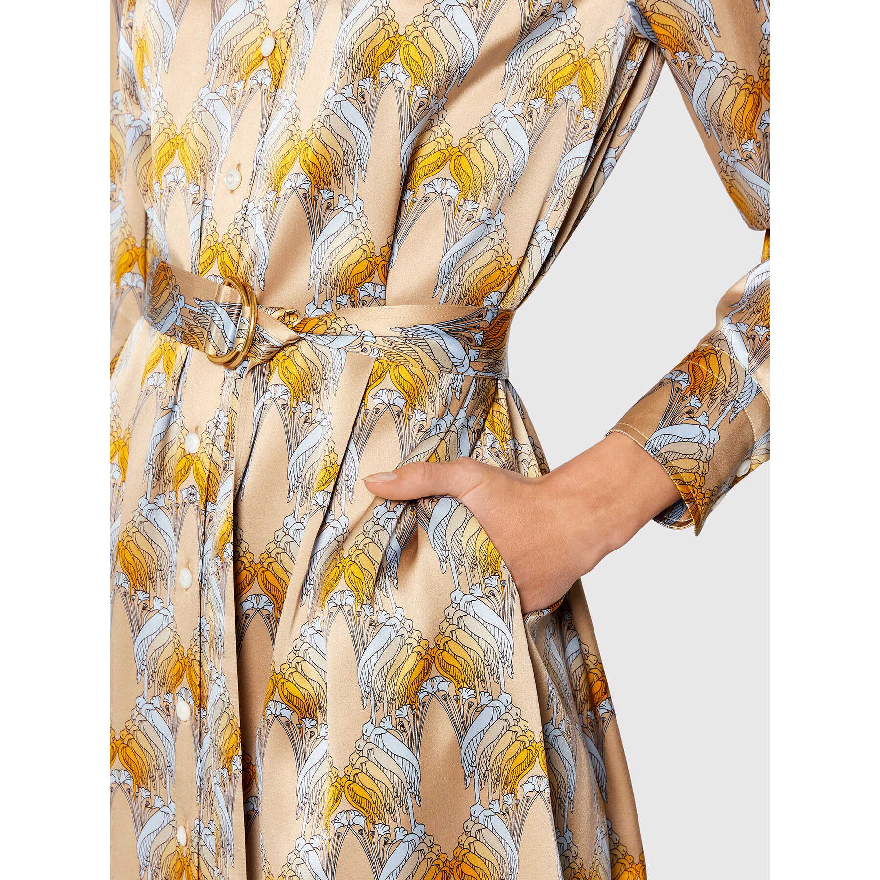Tory Burch Рокля тип риза 87406 Цветен Relaxed Fit - Pepit.bg