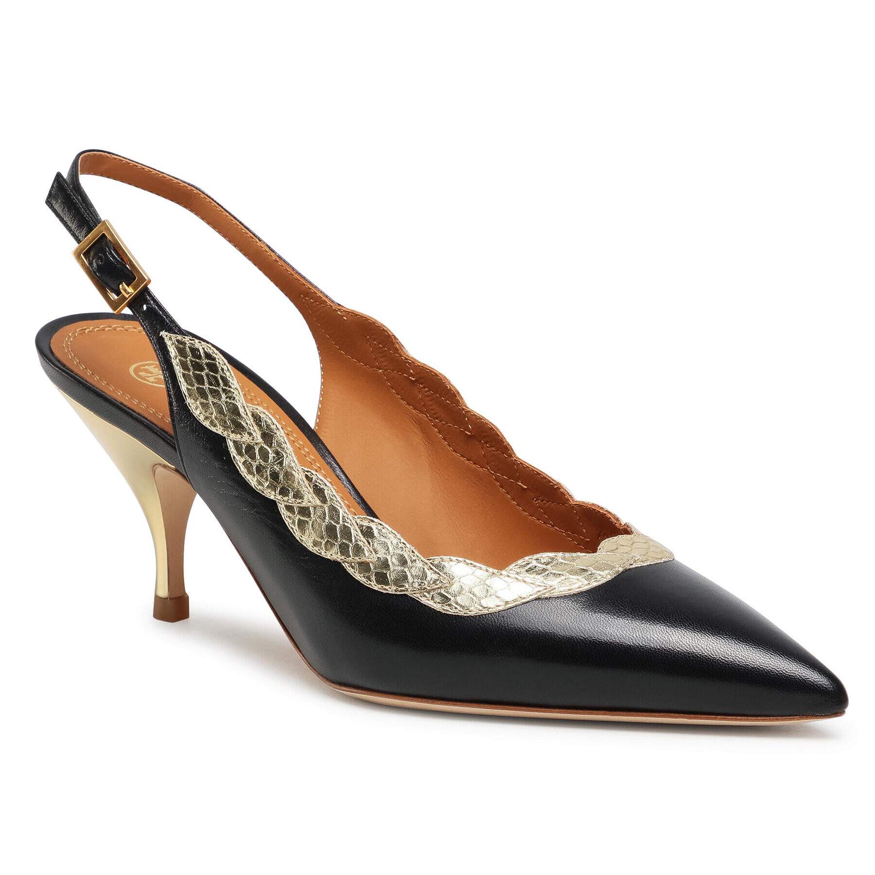 Tory Burch Сандали Applique Slingback 70Mm Pump 76940 Черен - Pepit.bg