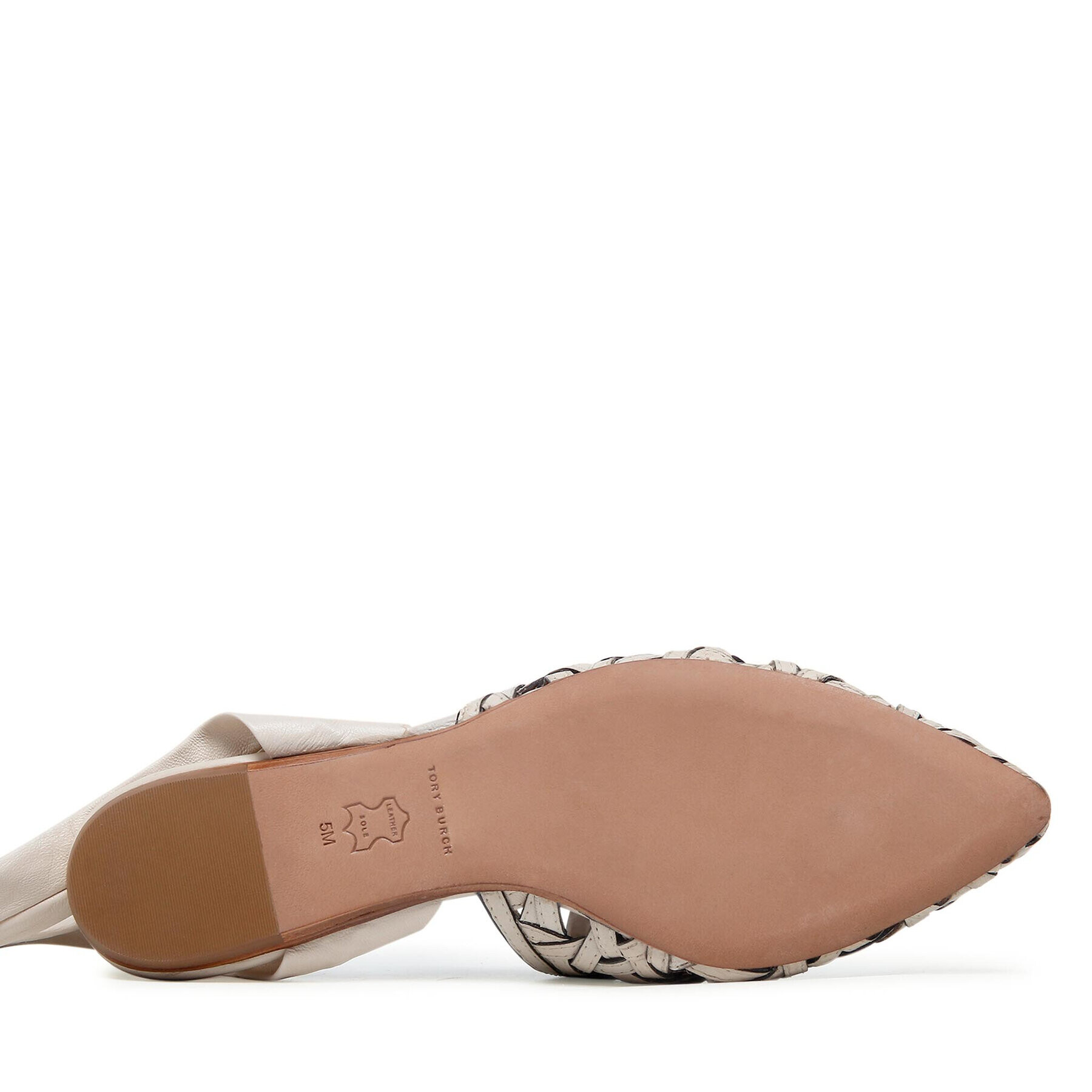 Tory Burch Сандали Basketweave Wrap Flat 85255 Бежов - Pepit.bg