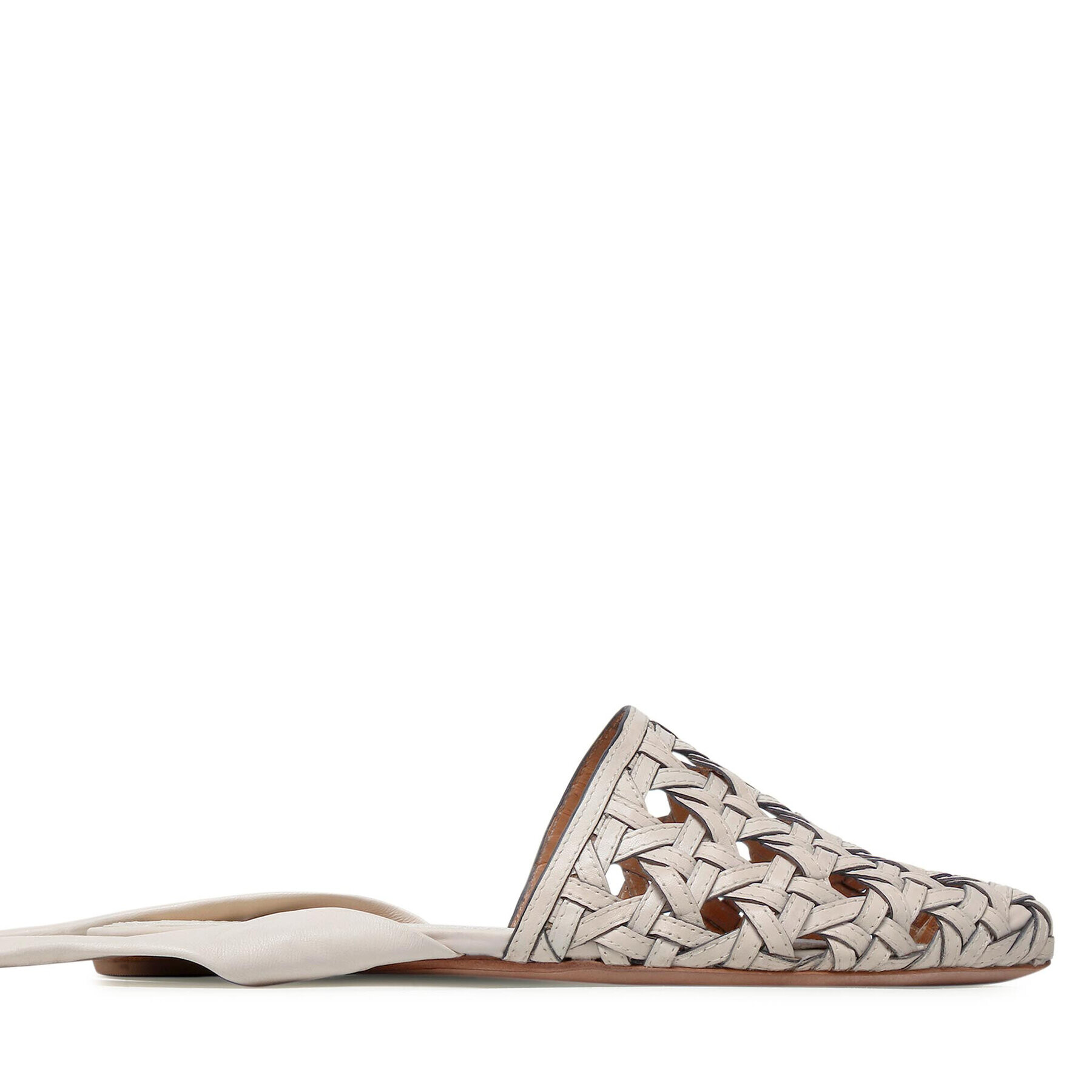 Tory Burch Сандали Basketweave Wrap Flat 85255 Бежов - Pepit.bg