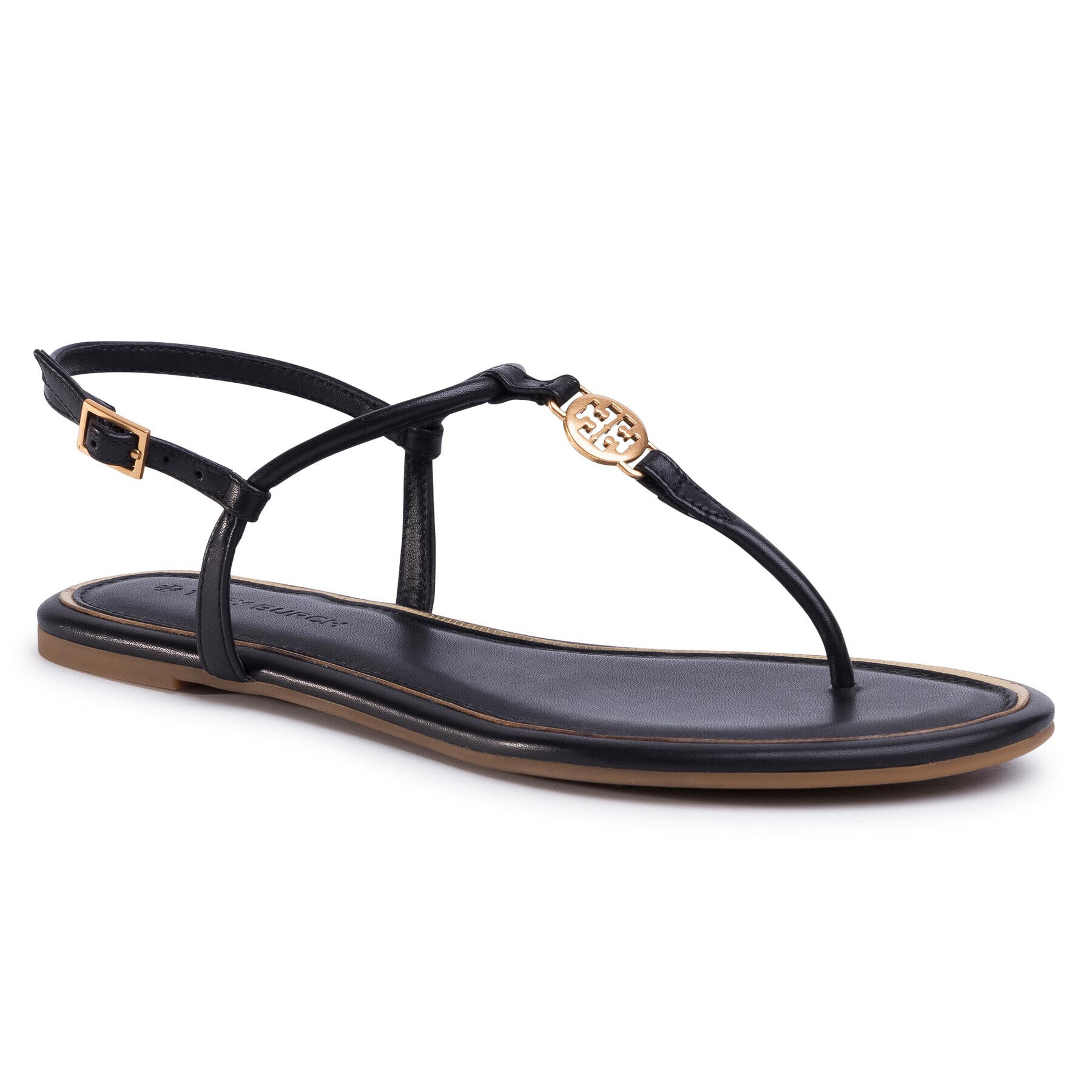Tory Burch Сандали Emmy Flat Sandal 63407 Черен - Pepit.bg