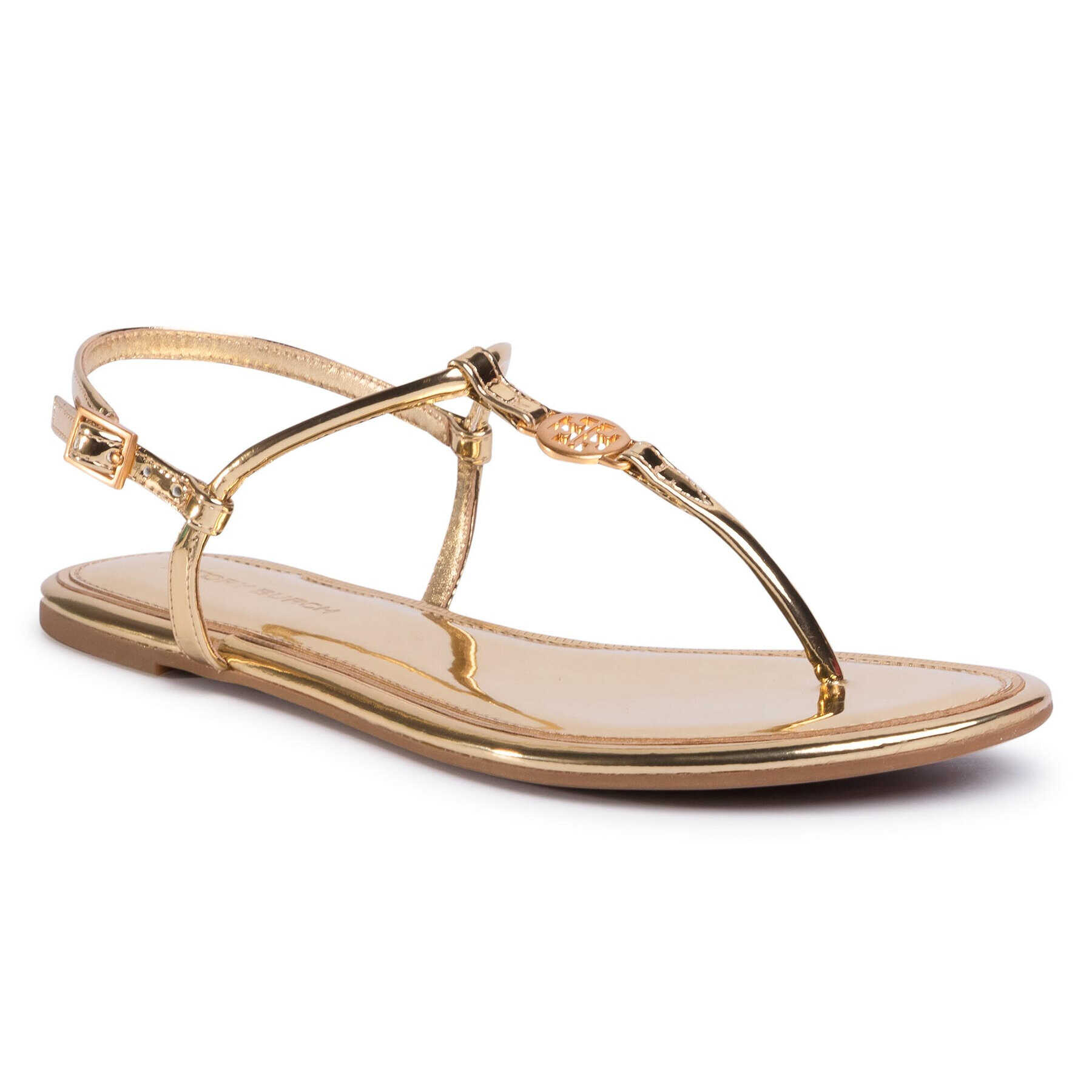 Tory Burch Сандали Emmy Flat Sandal 65178 Златист - Pepit.bg